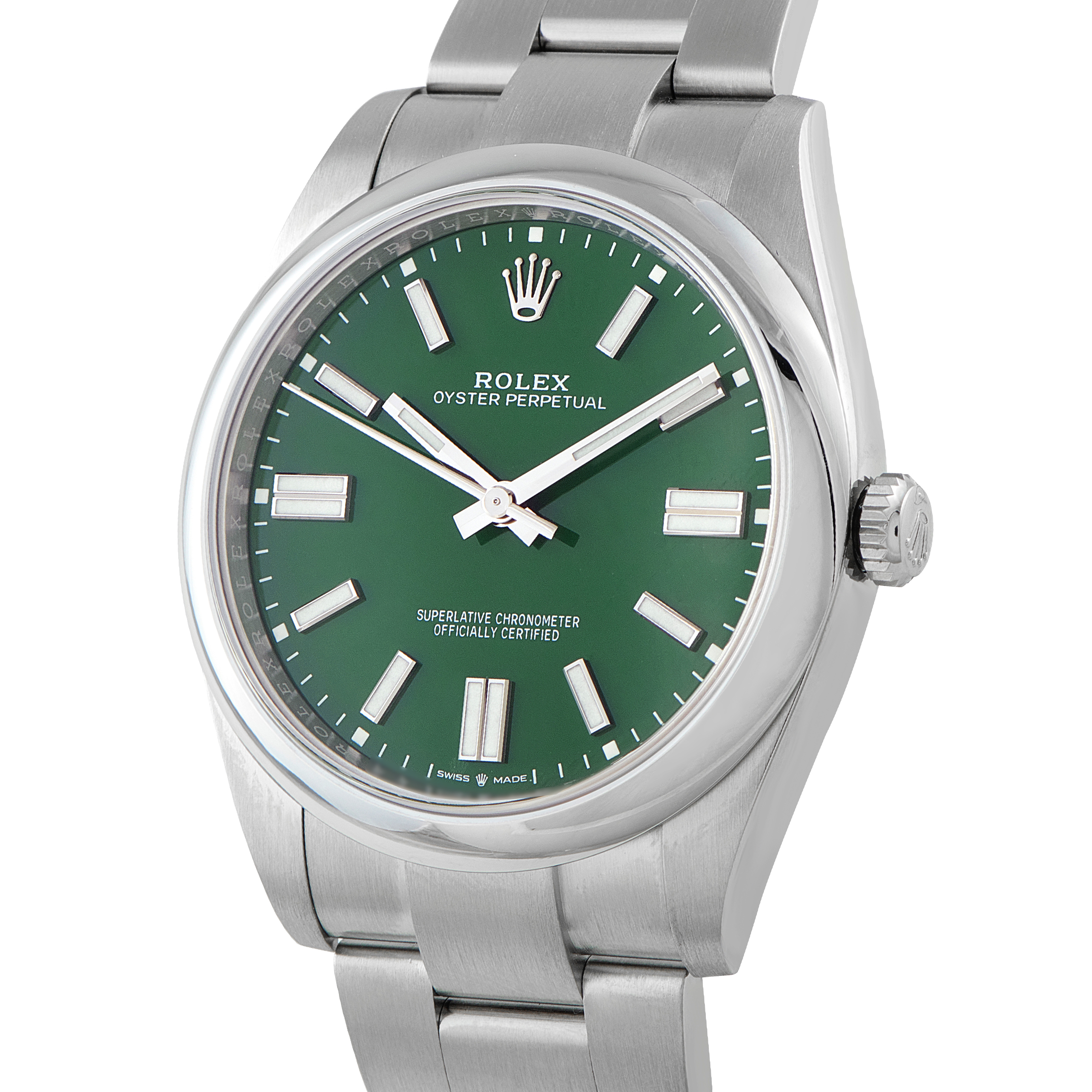 Rolex Oyster Perpetual 41 Green Dial Steel Watch 124300 - Image 2
