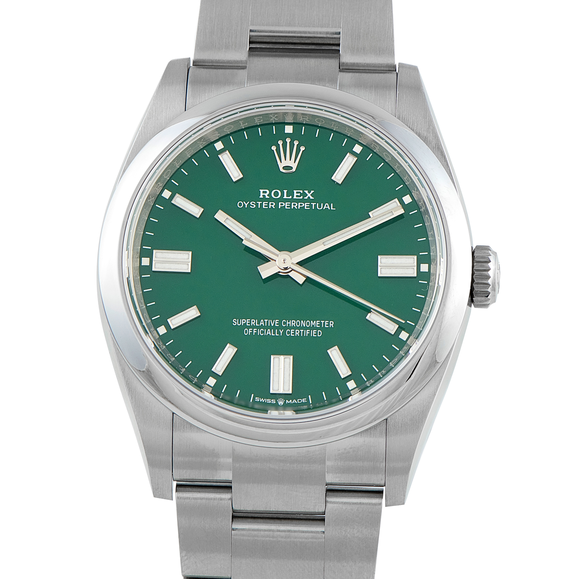 Rolex Oyster Perpetual 36 Green Dial Steel Watch 126000
