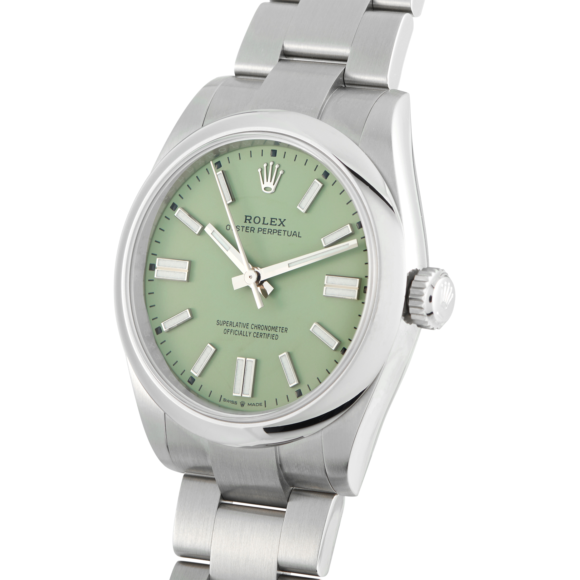Rolex Oyster Perpetual 41 Pistachio Dial Steel Watch 134300-0006 - Image 2
