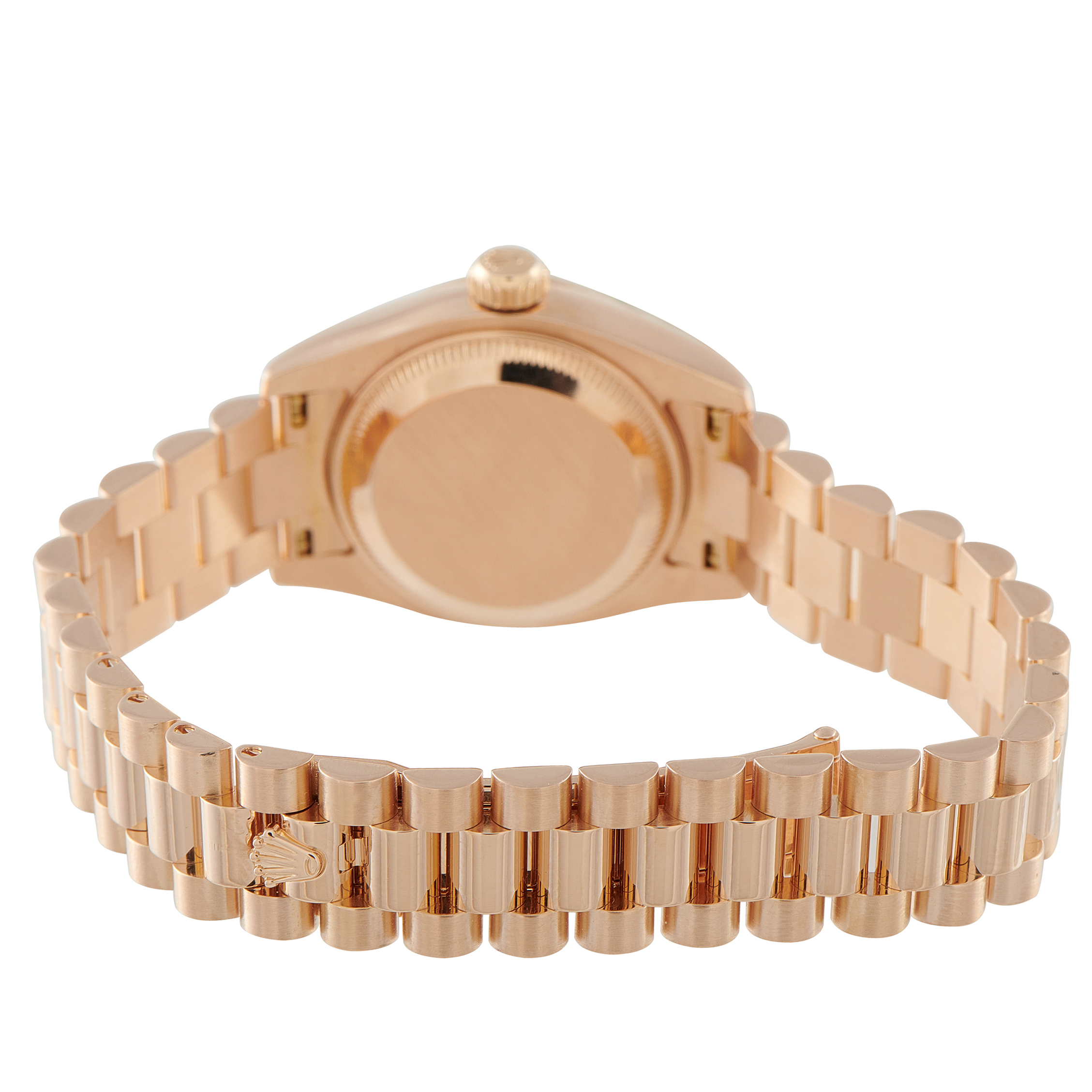 Rolex Lady-Datejust 26 Diamond Dial Everose Gold President Watch 179175 - Image 4