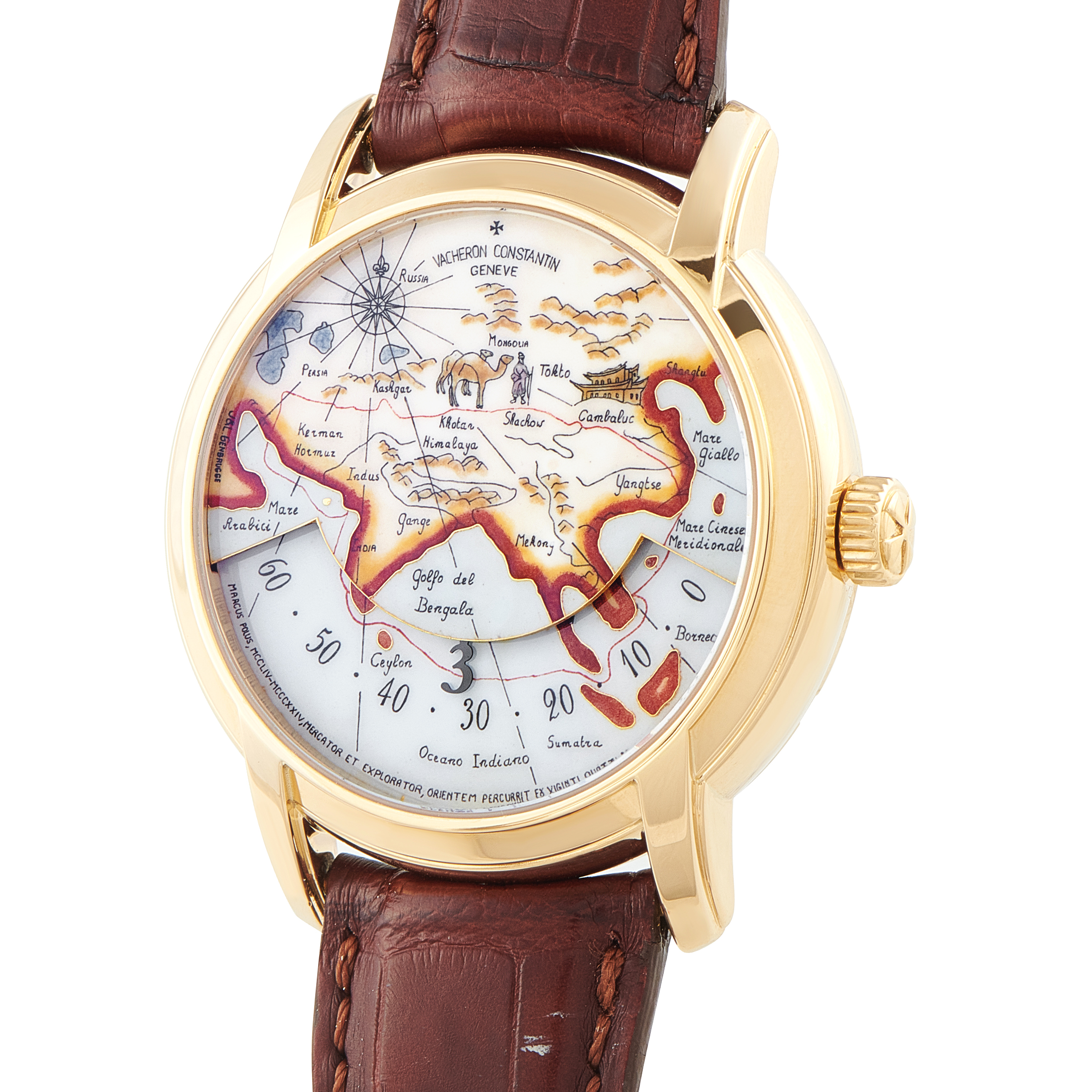 Vacheron Constantin Métiers d'Art Tribute to Great Explorers Yellow Gold Watch Set 47070/000J - Image 8