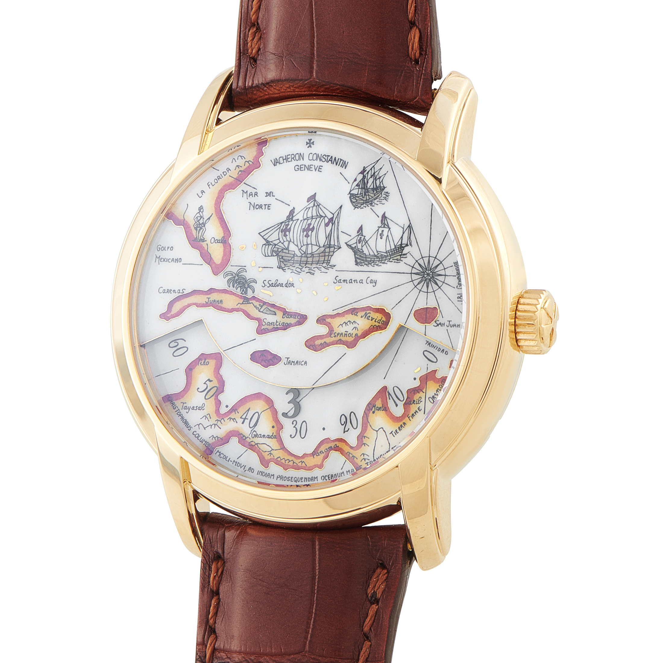 Vacheron Constantin Métiers d'Art Tribute to Great Explorers Yellow Gold Watch Set 47070/000J - Image 3