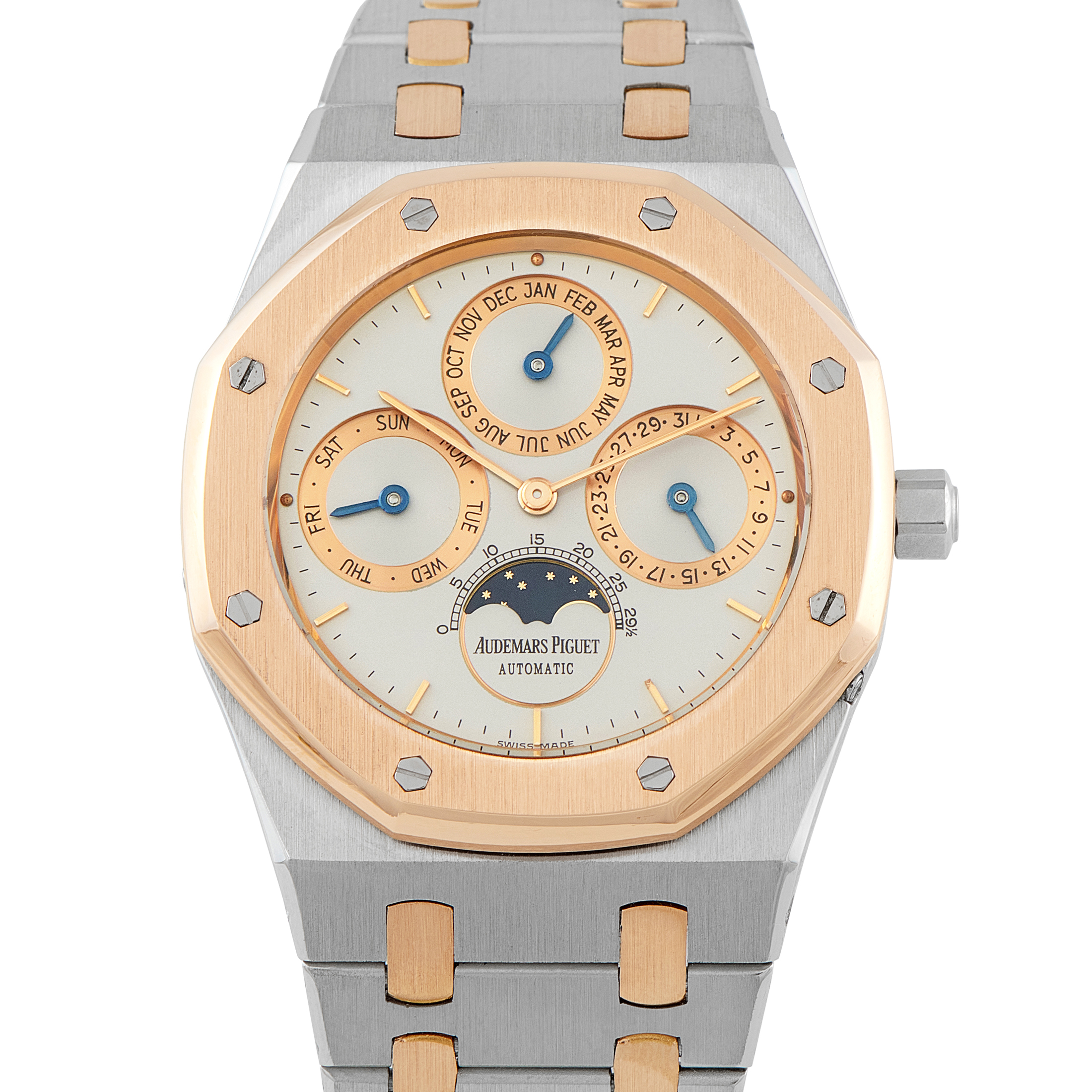 Audemars Piguet Royal Oak Perpetual Calendar Rose Gold and Platinum Watch 25686PR 25686pr