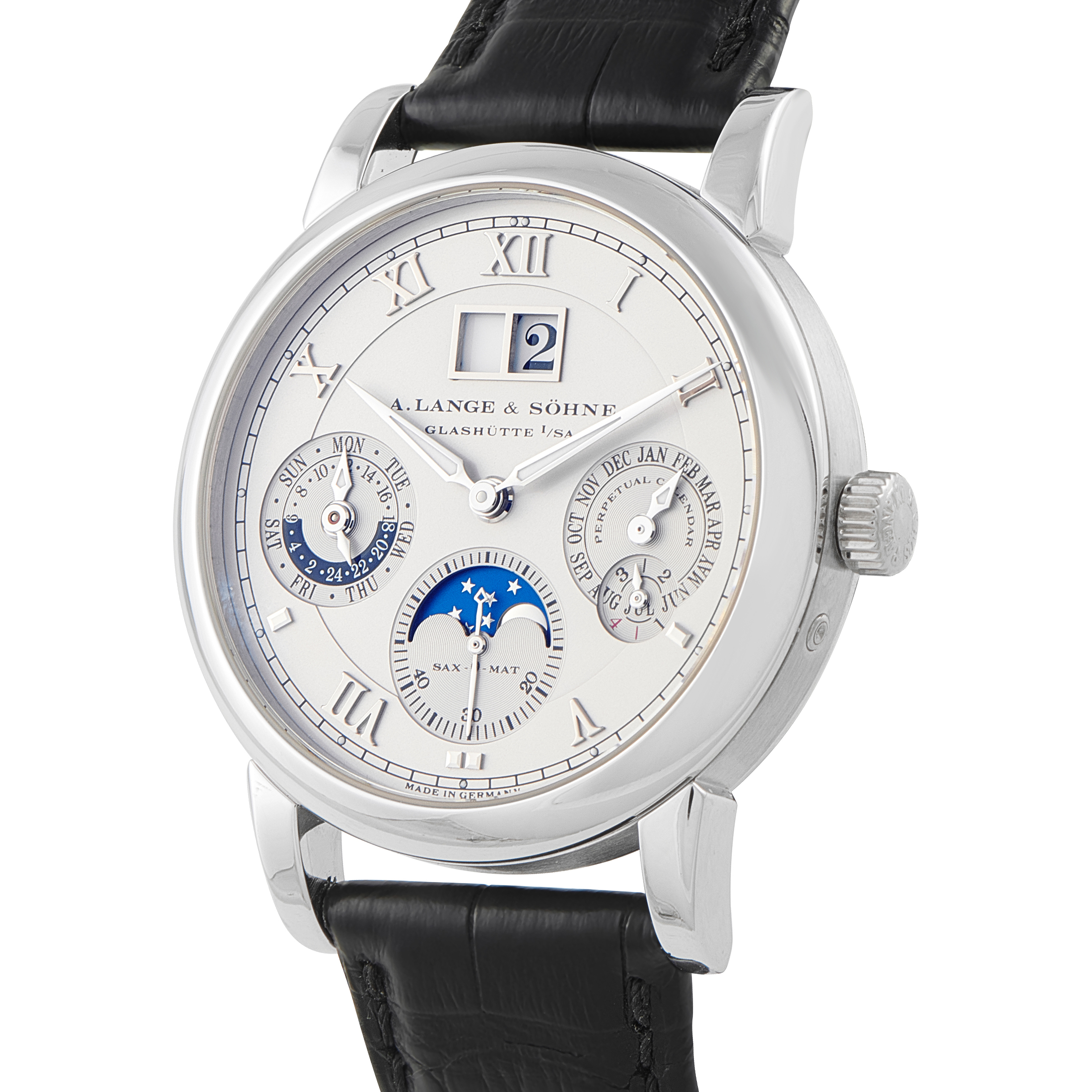 A. Lange & Sohne Langematik Perpetual Platinum Watch 310.025E side view