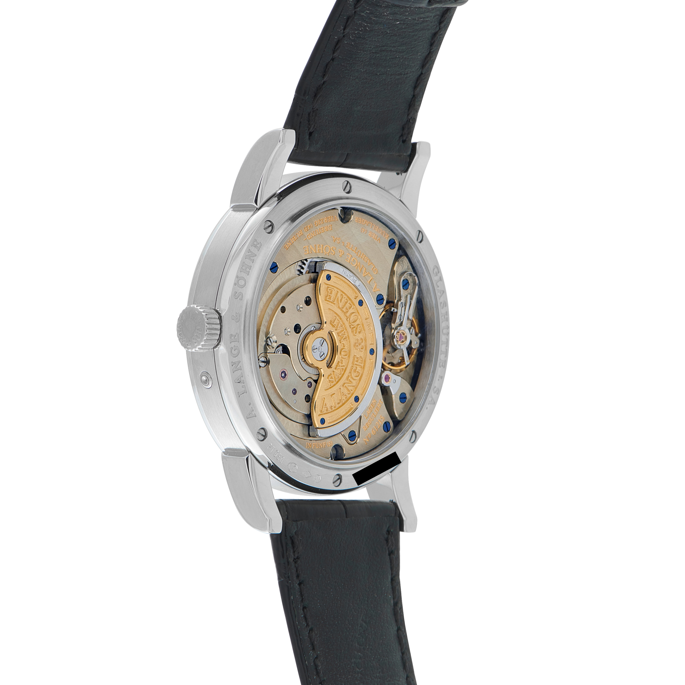 A. Lange & Sohne Langematik Perpetual Platinum Watch 310.025E caseback