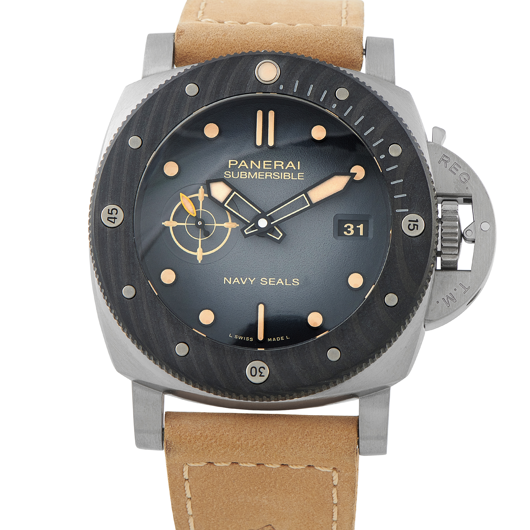 Officine Panerai Submersible Navy SEALs Titanium Watch pam01669