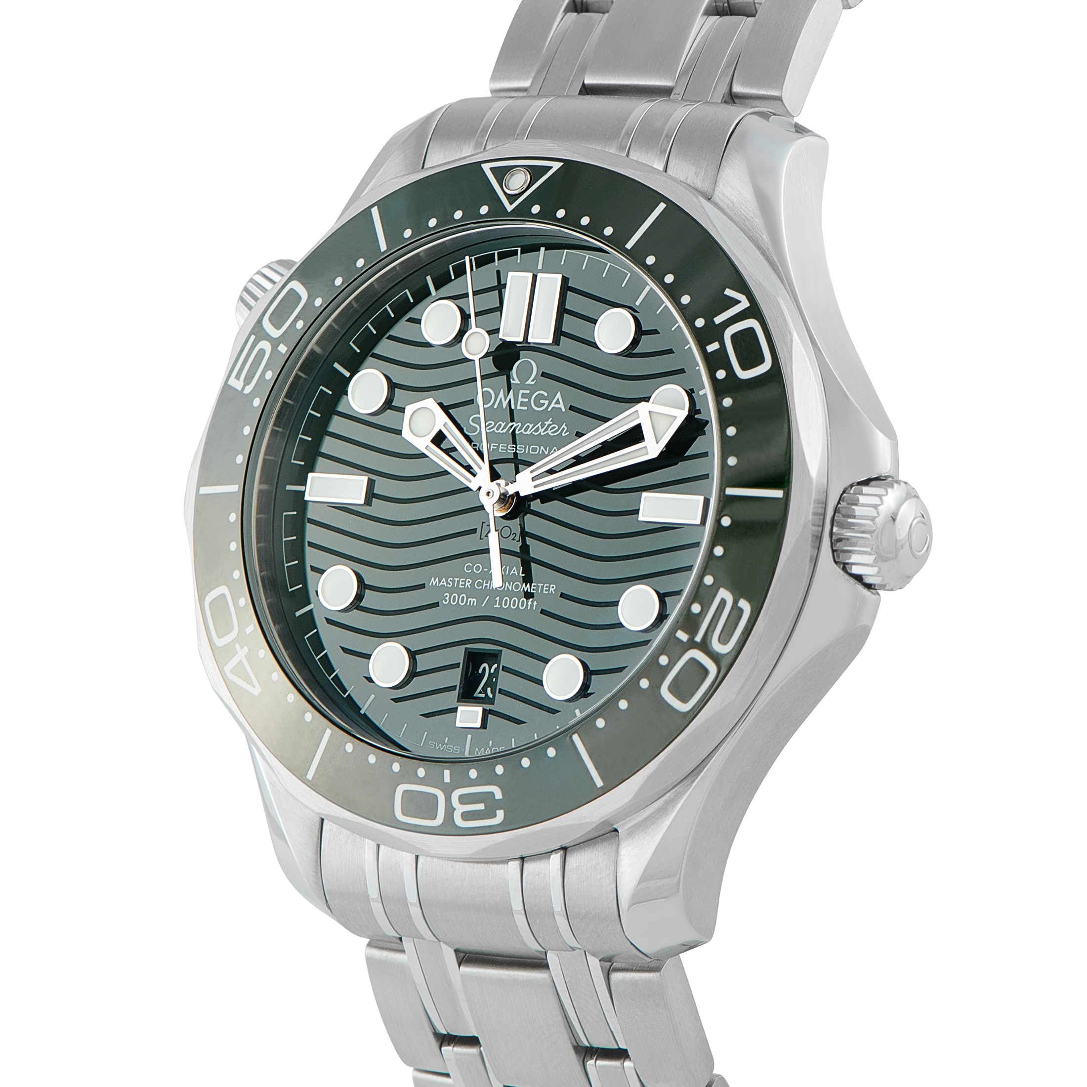 Omega Seamaster Diver 300M Green Dial Steel Watch 210.30.42.20.10.001 - Image 2