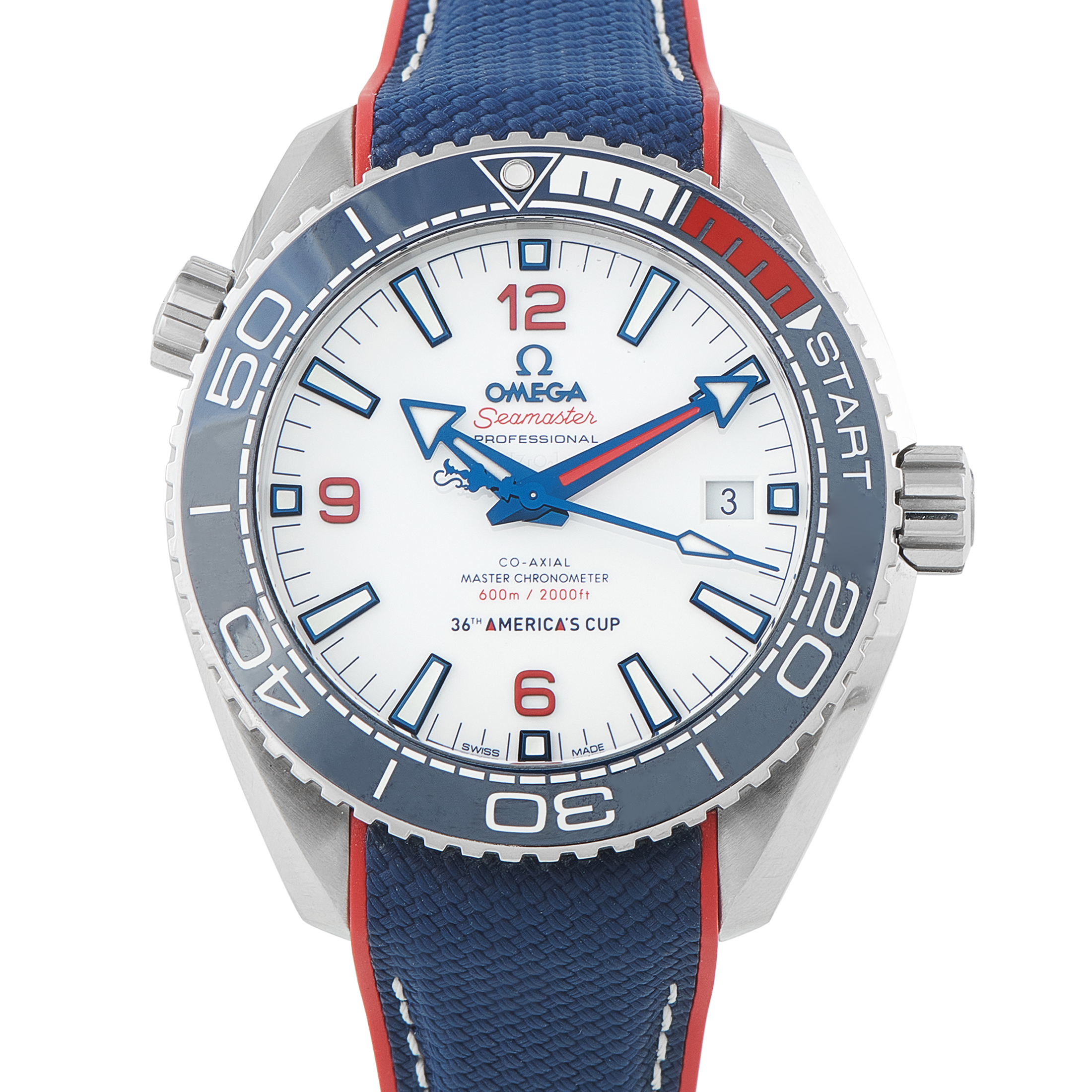 Omega Seamaster Planet Ocean America's Cup Steel Watch 215.32.43.21.04.001