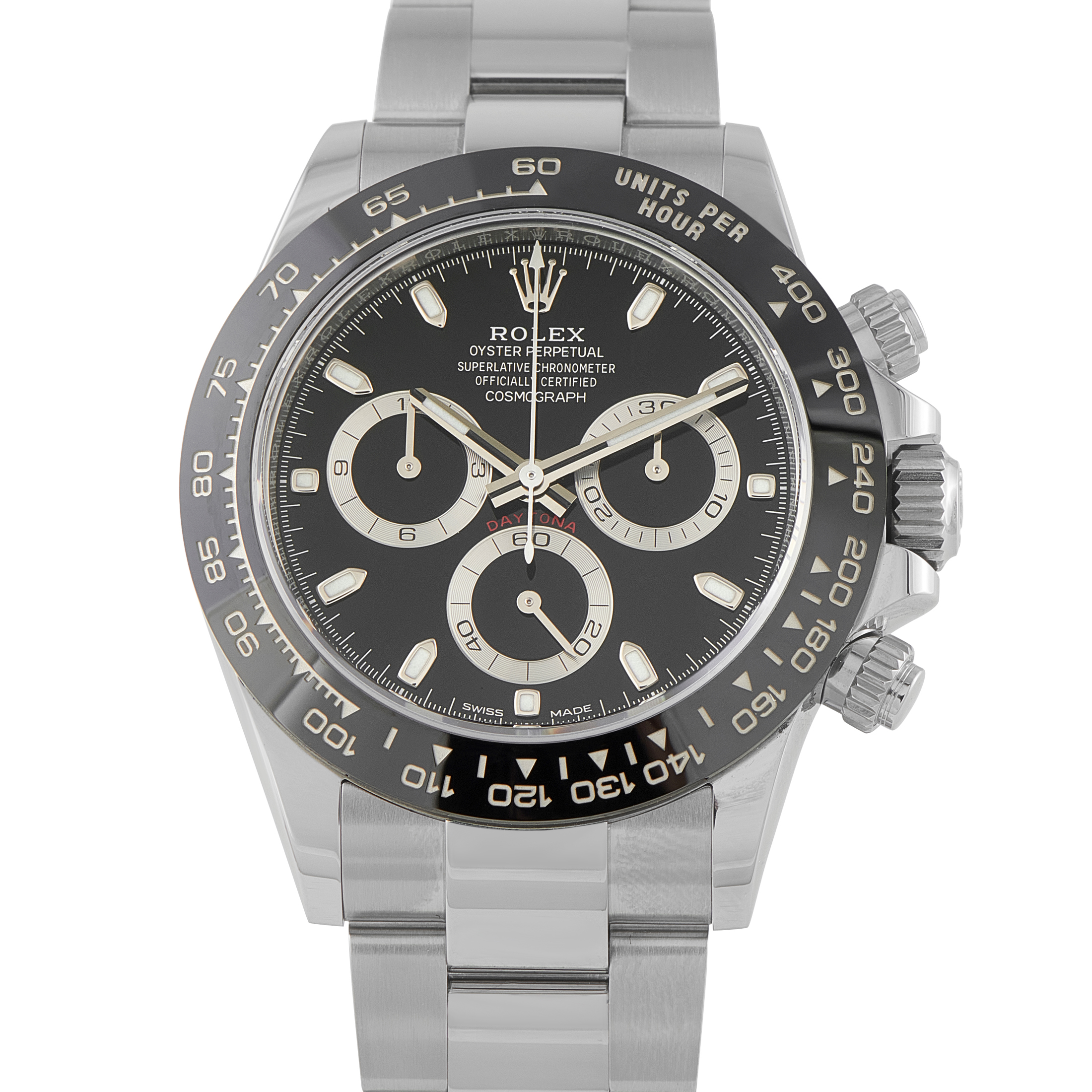 Rolex Daytona Black Dial Steel Watch 116500