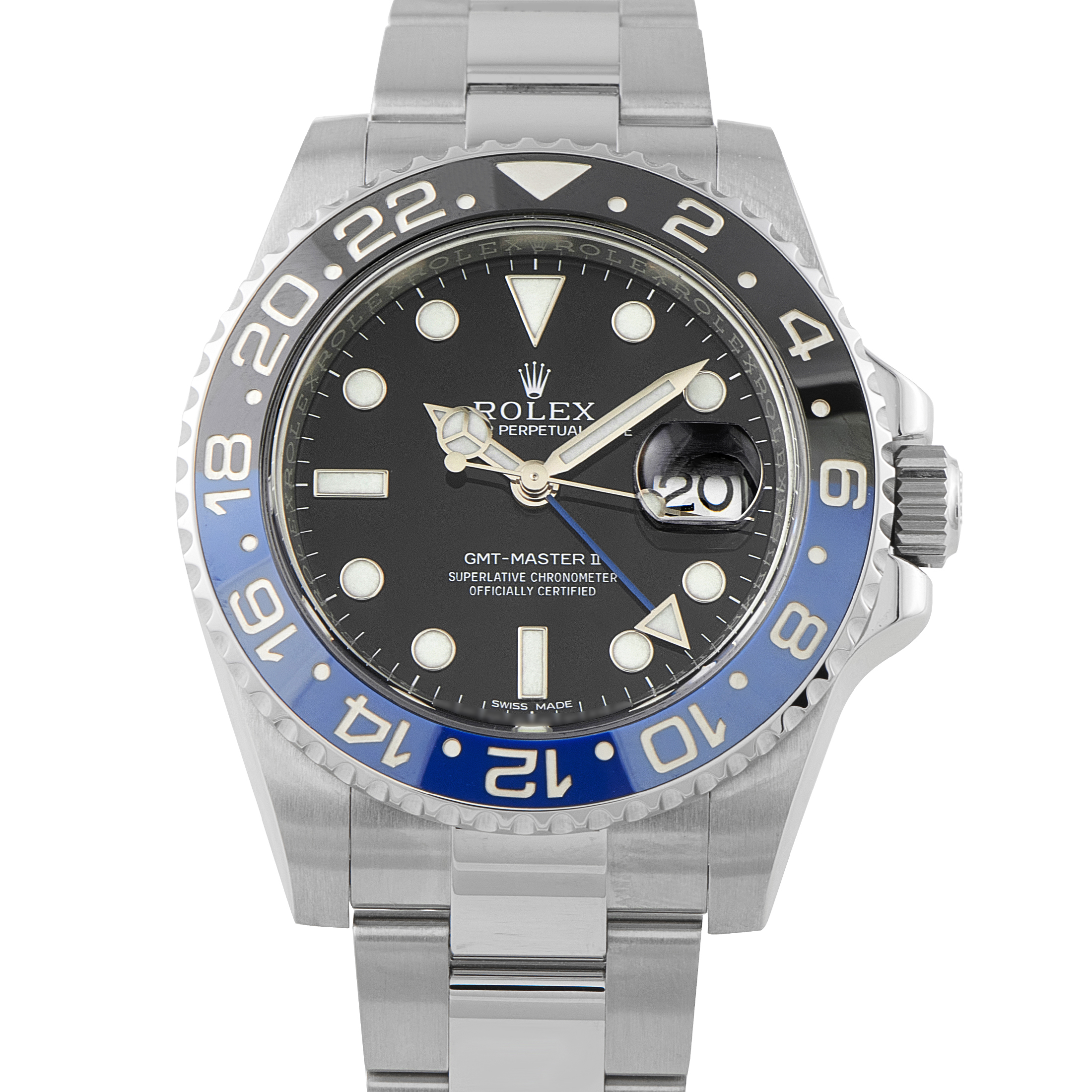 Rolex GMT-Master II Batman Steel Oyster Watch 116710BLNR