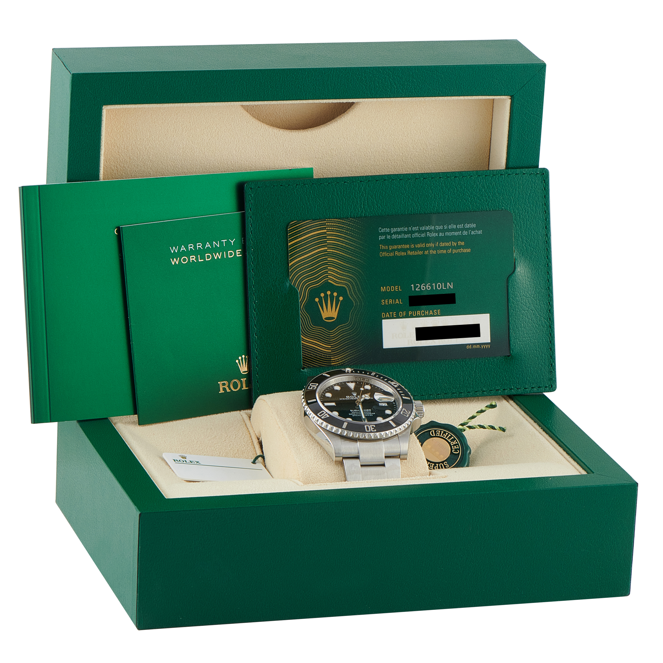 Rolex Submariner Date Black Dial Steel Watch 126610LN - Image 5