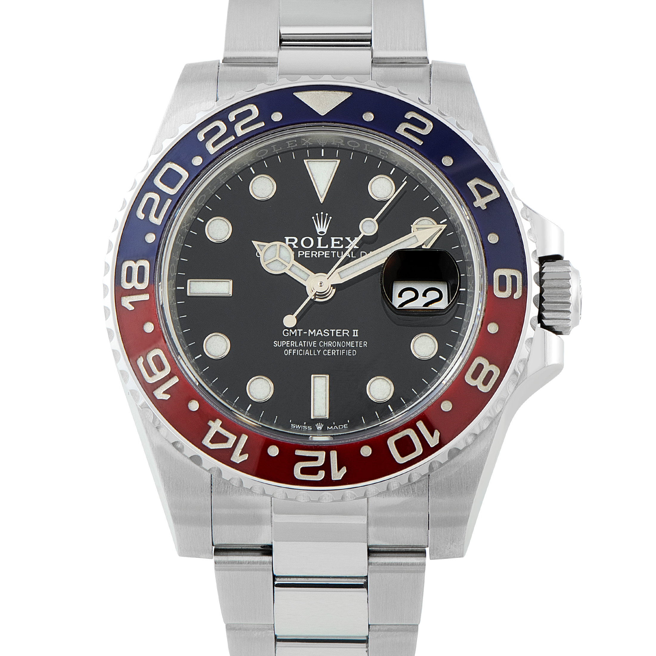 Rolex GMT-Master II Pepsi Steel Oyster Watch 126710BLRO