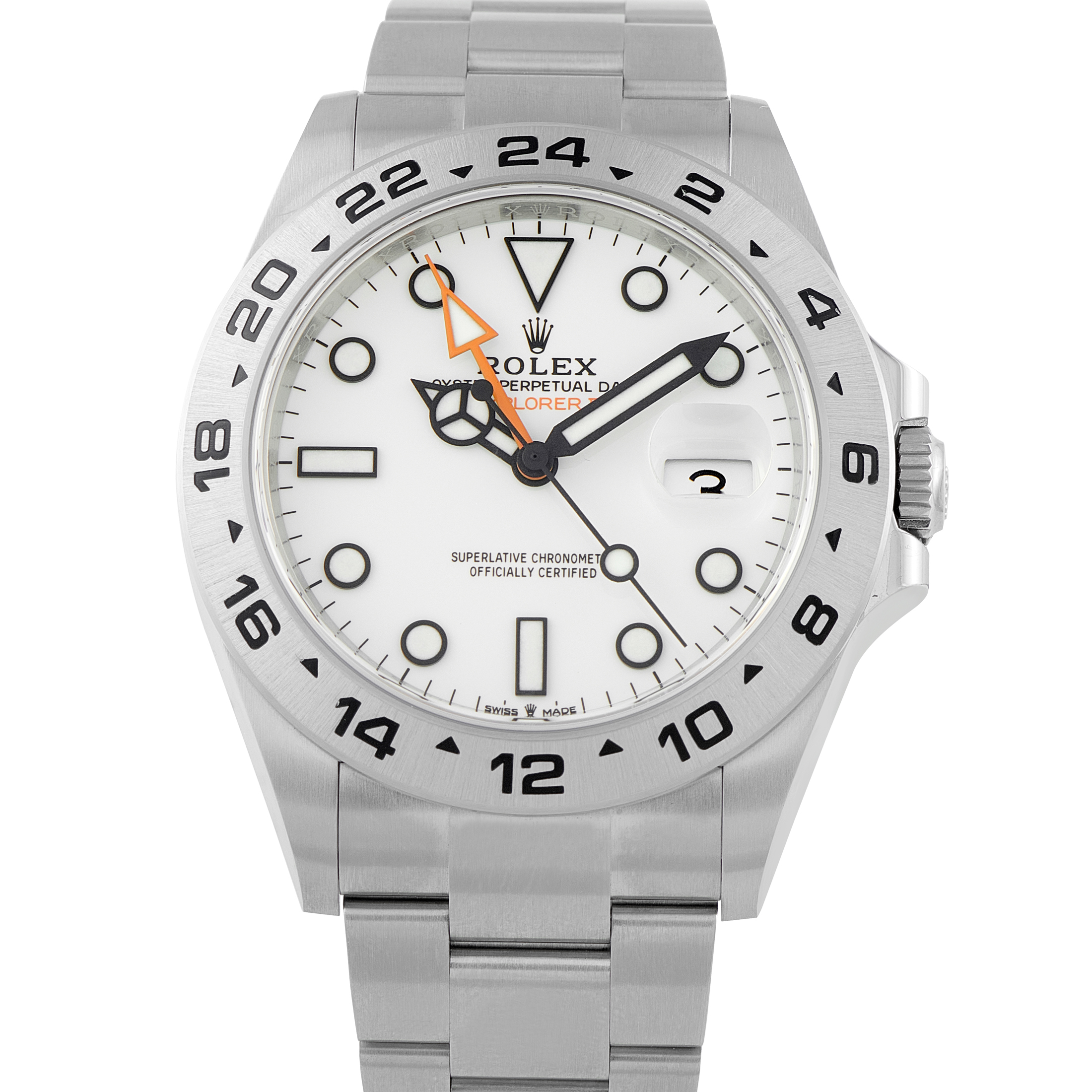 Rolex Explorer II White Polar Dial Steel Watch 226570