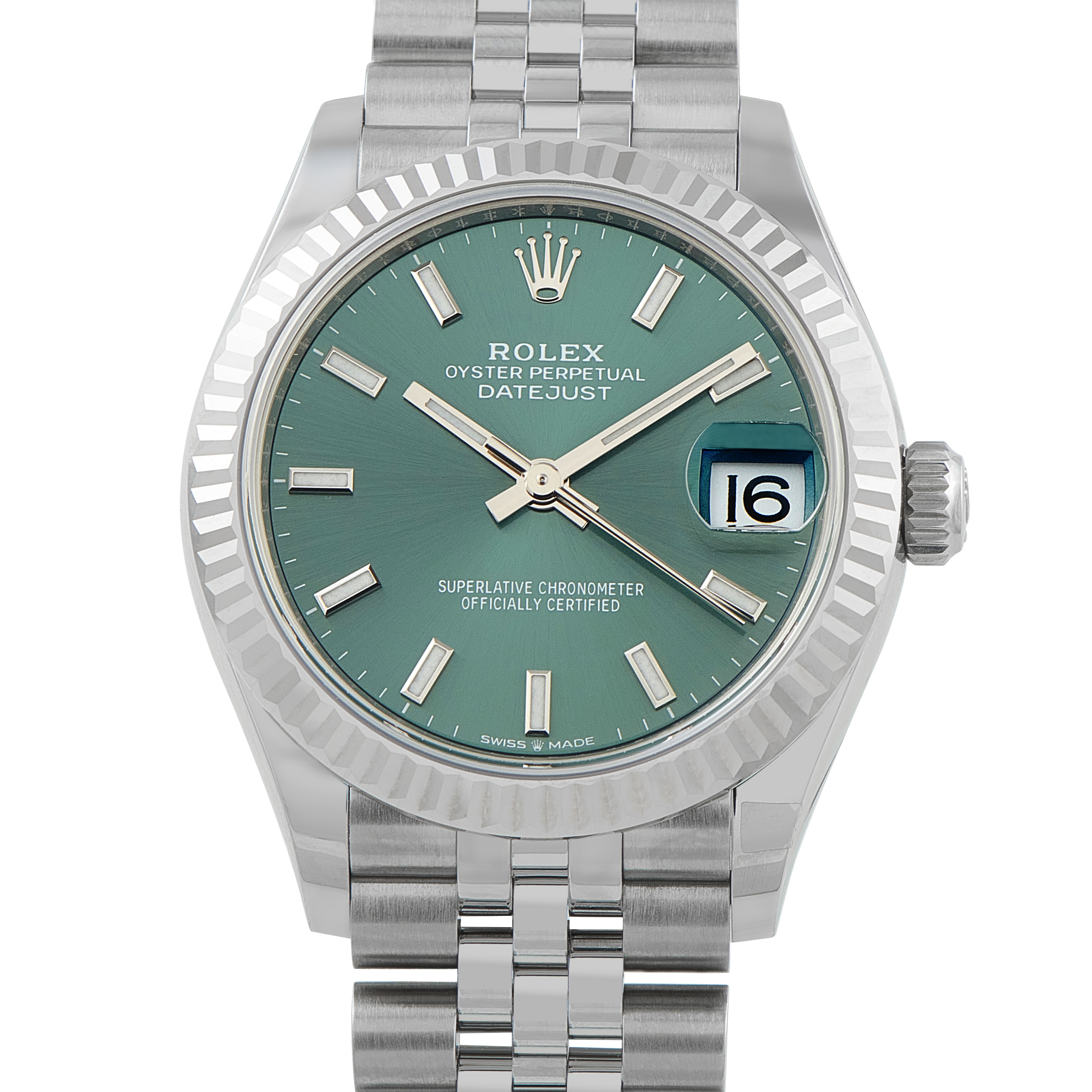 Rolex Datejust 31 Mint Green Dial Steel Jubilee Watch 278274