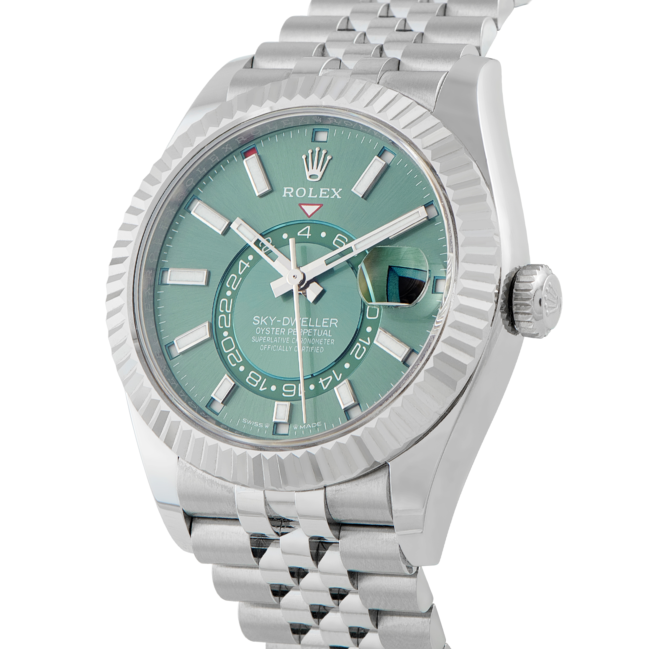 Rolex Sky-Dweller Mint Green Dial Steel Jubilee Watch 336934 - Image 2