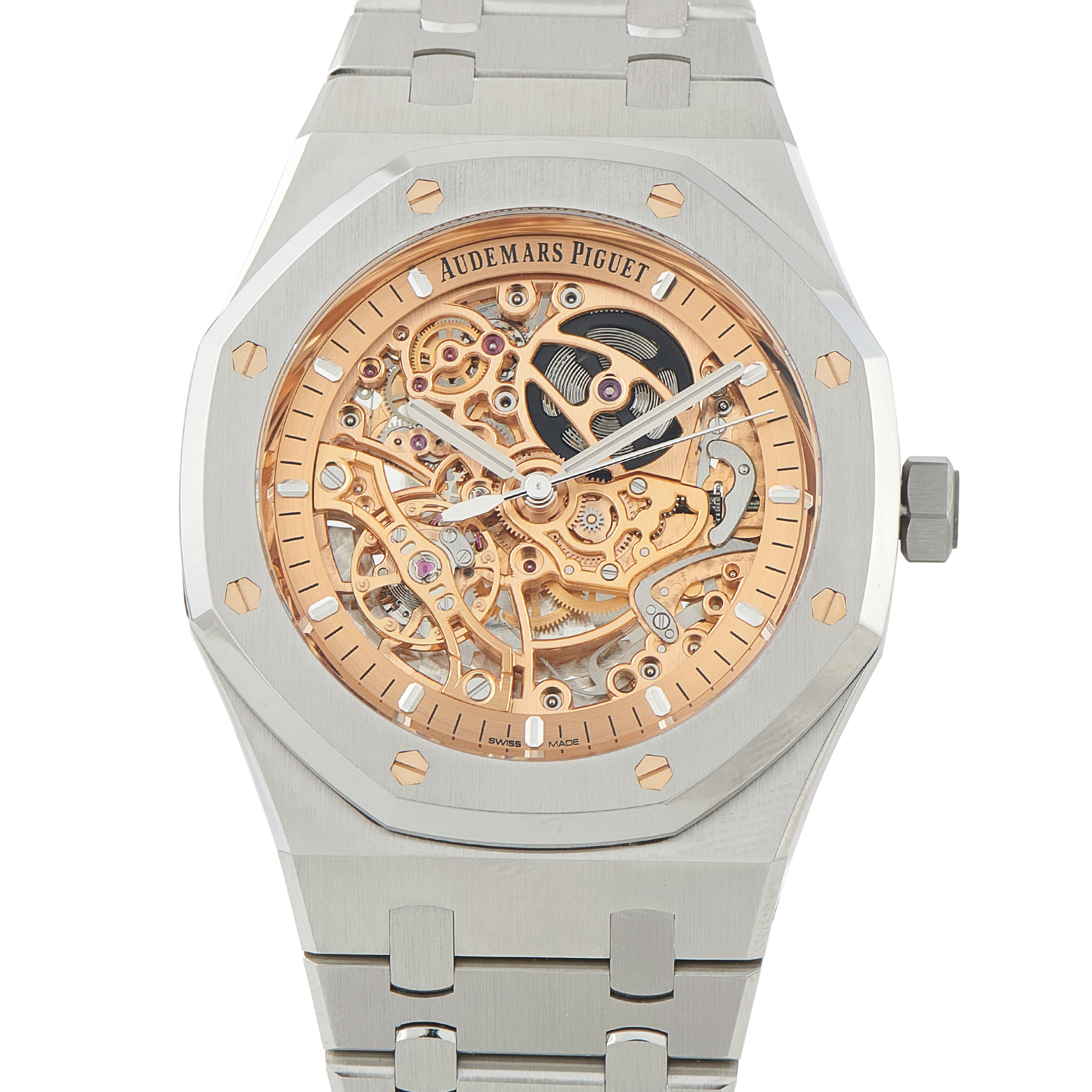 Audemars Piguet Royal Oak Double Balance Wheel Openworked Steel Watch 15407ST.OO.1220ST.02
