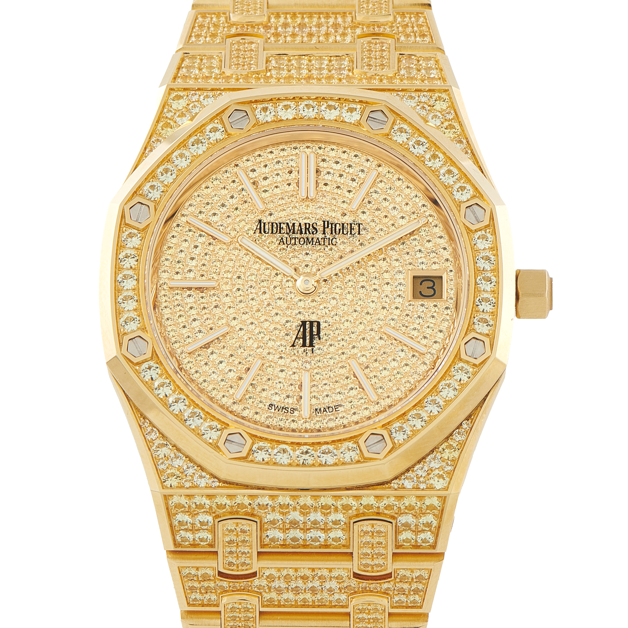 Audemars Piguet Royal Oak Jumbo Extra-Thin Sapphire and Yellow Gold Watch 16202BA.HH.1241BA.01