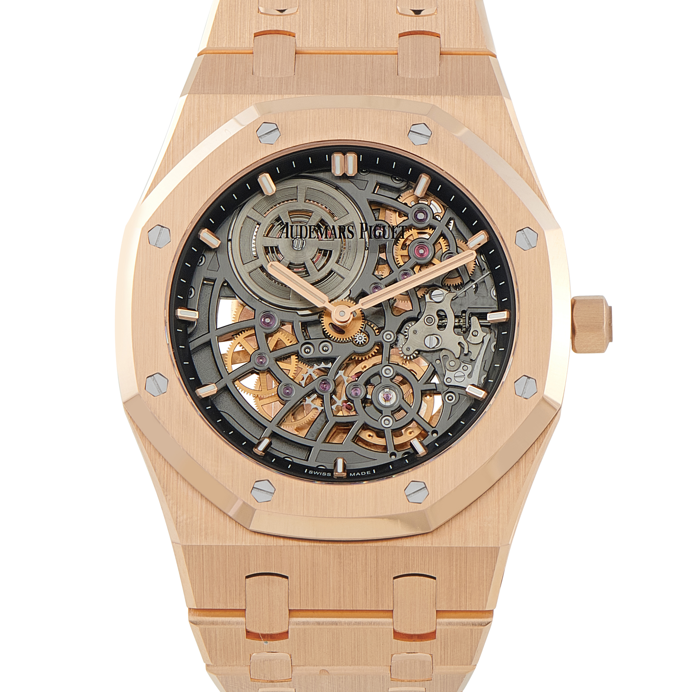Audemars Piguet Royal Oak Jumbo Extra-Thin Openworked 18K Rose Gold Watch 16204OR.OO.1240OR.01