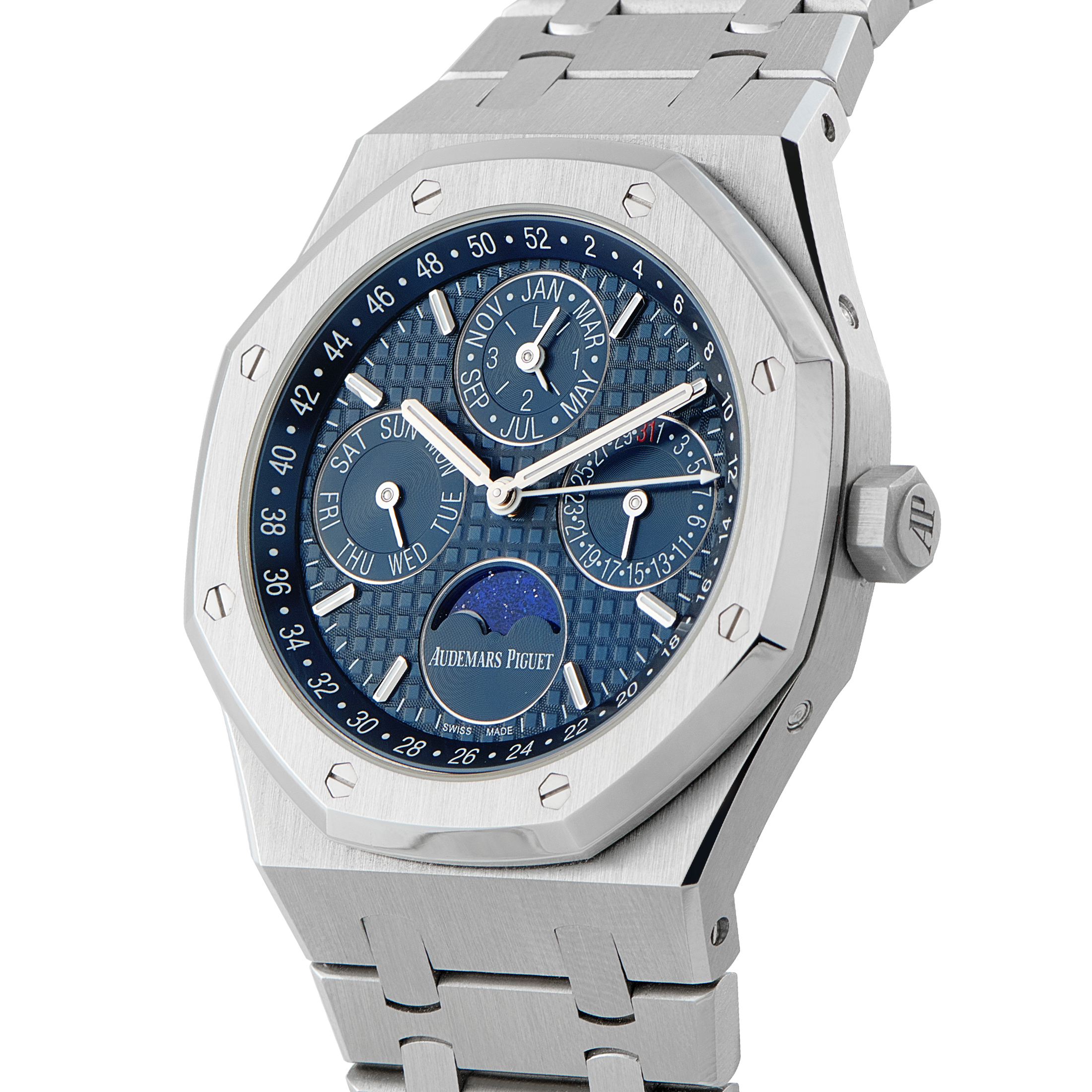 Audemars Piguet Royal Oak Blue Dial Perpetual Calendar Steel Watch 26574st.OO.1220ST.02 - Image 2