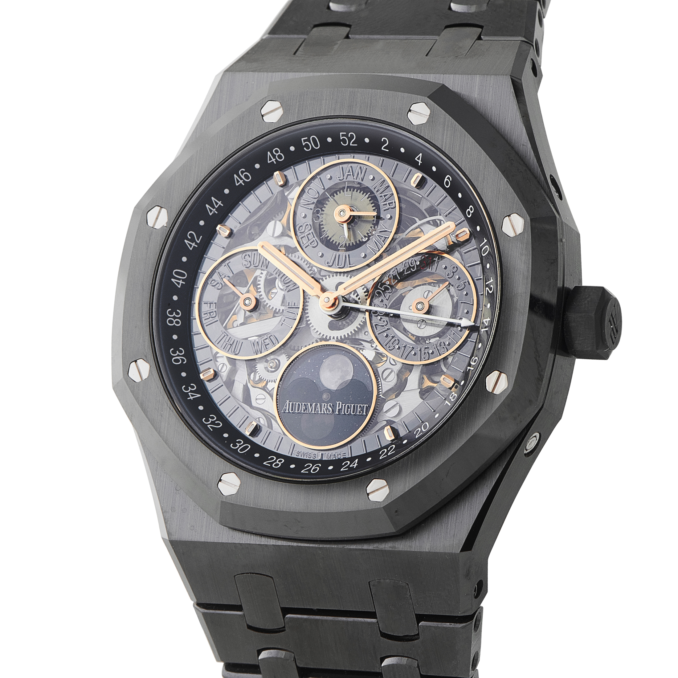 Audemars Piguet Royal Oak Perpetual Calendar Openworked Ceramic Watch 26585CE - Image 2