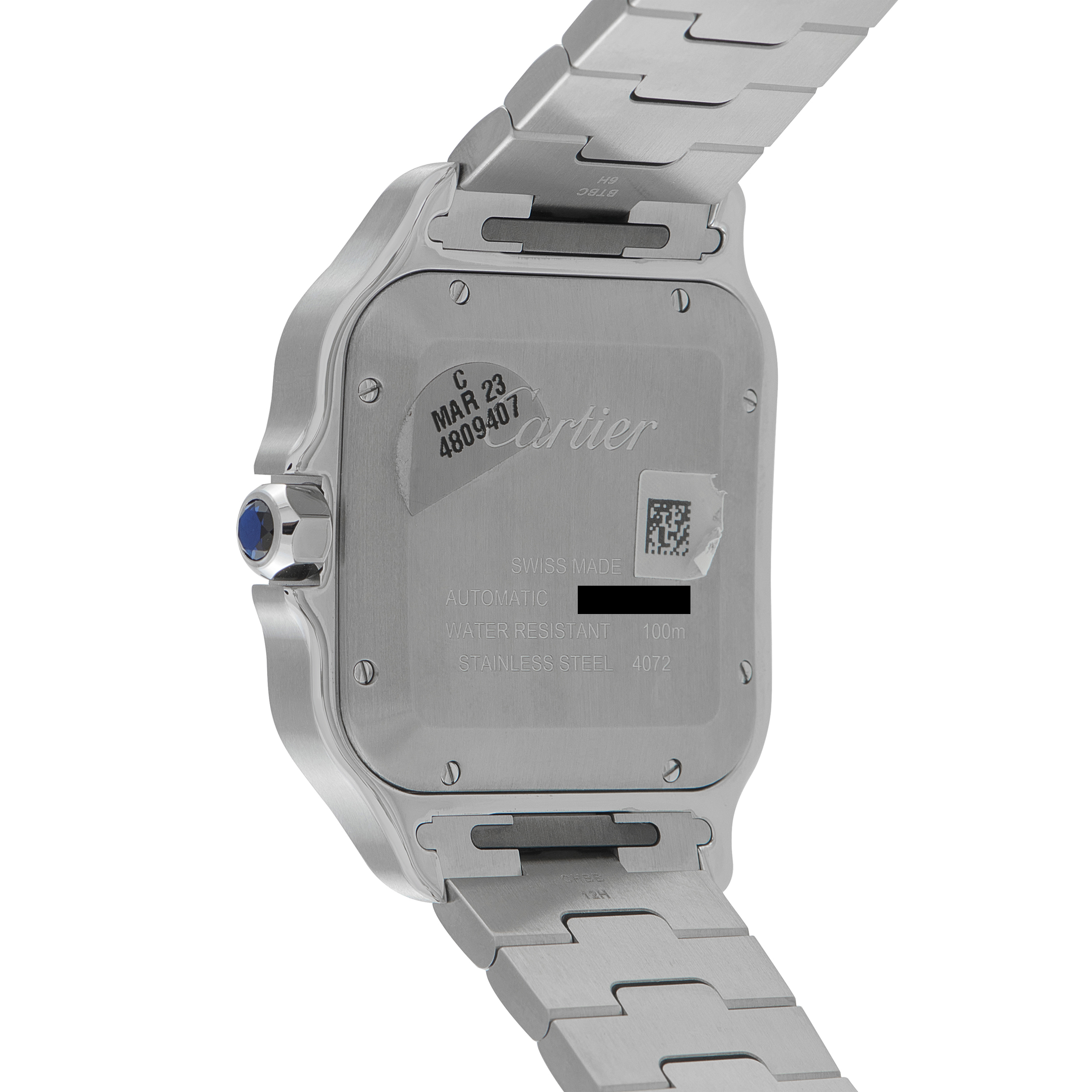 Cartier Santos de Cartier Large Model Blue Dial Steel Watch WSSA0030 - Image 3