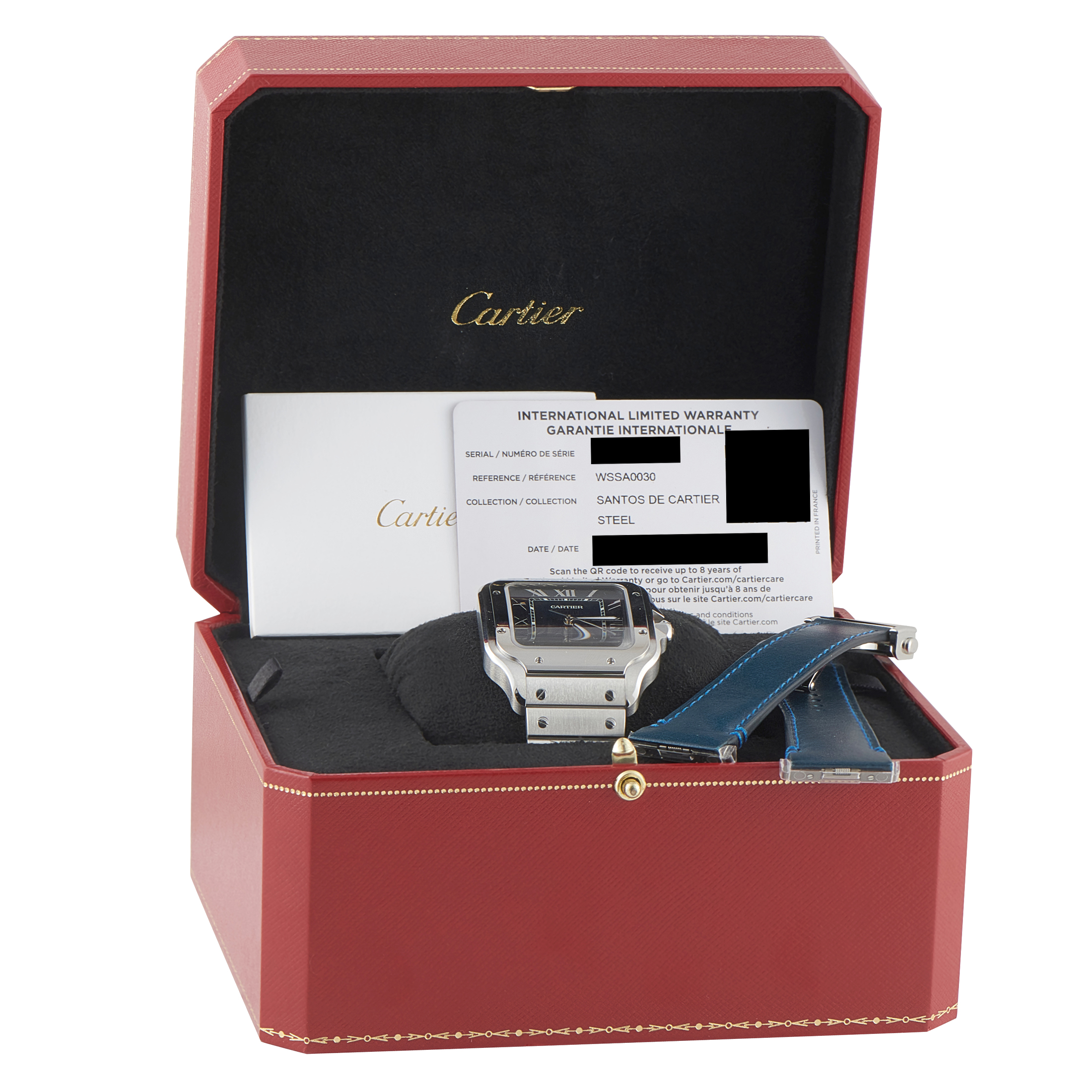 Cartier Santos de Cartier Large Model Blue Dial Steel Watch WSSA0030 - Image 5