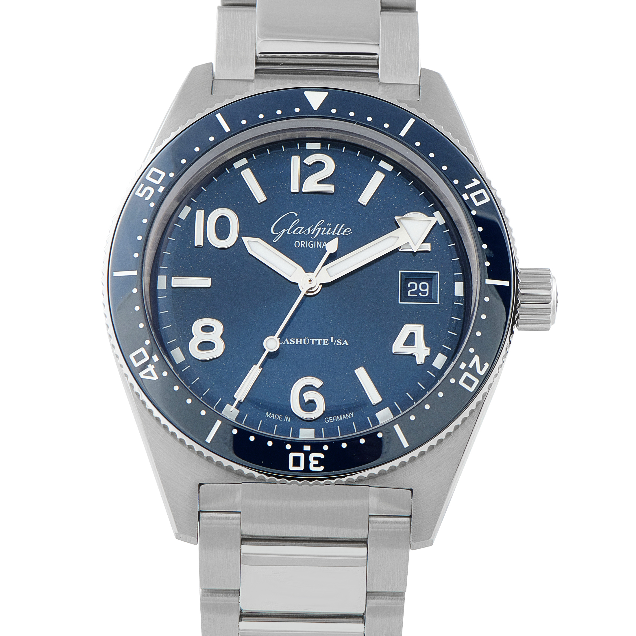 Glashutte Original SeaQ Steel Watch 1-39-11-09-81-70