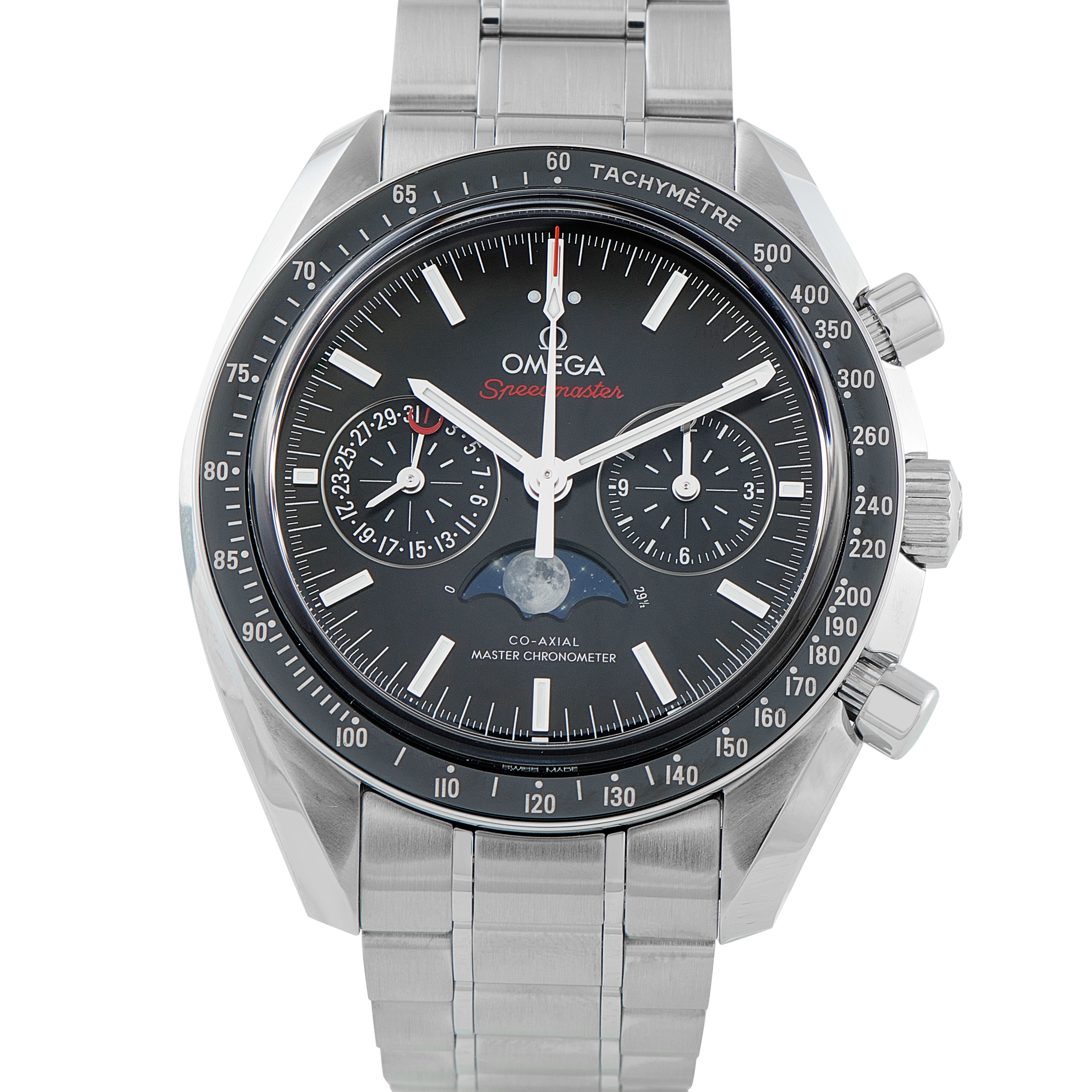 Omega Speedmaster Moonphase Steel Watch 30430445201001