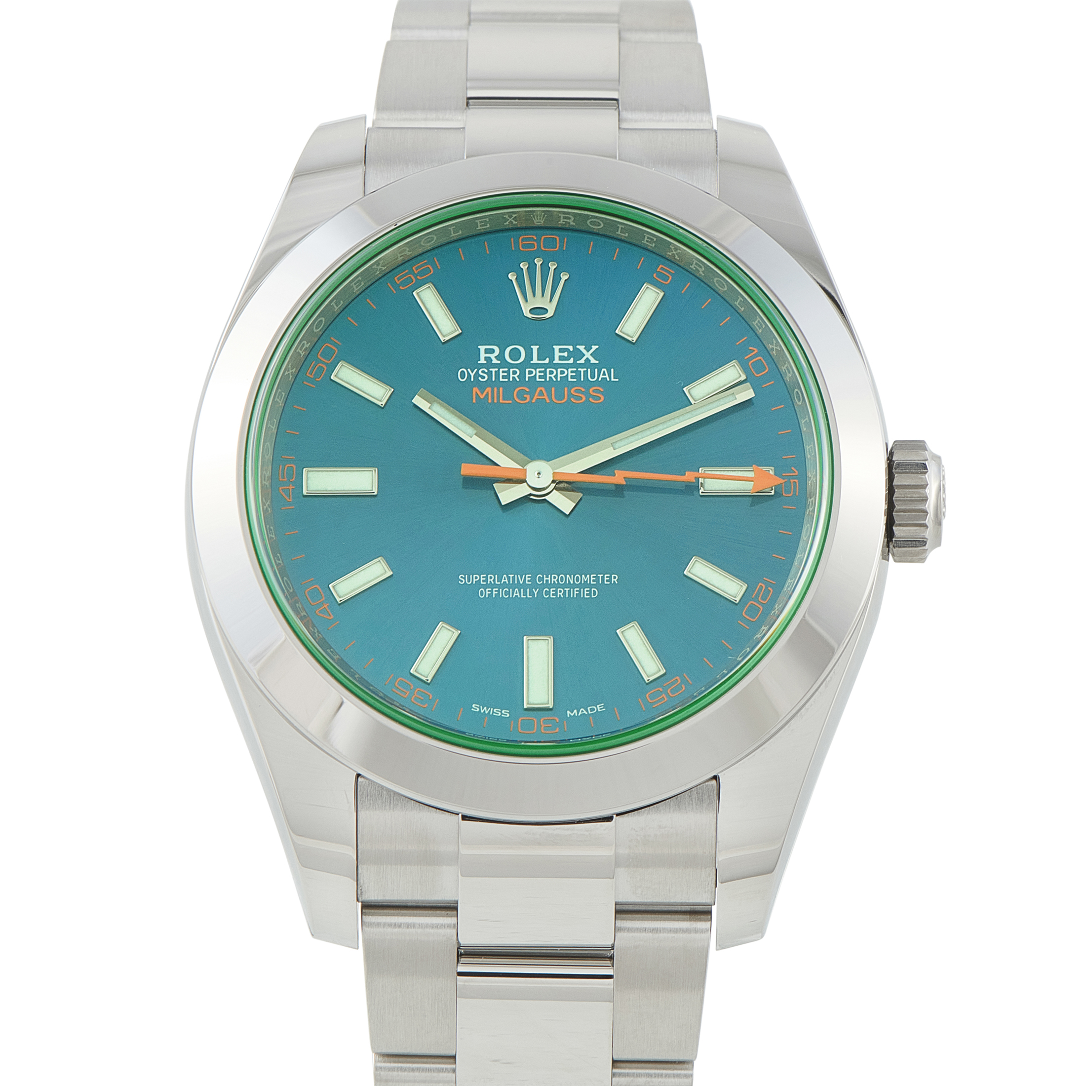 Rolex Milgauss Z-Blue Dial Steel Watch 116400GV