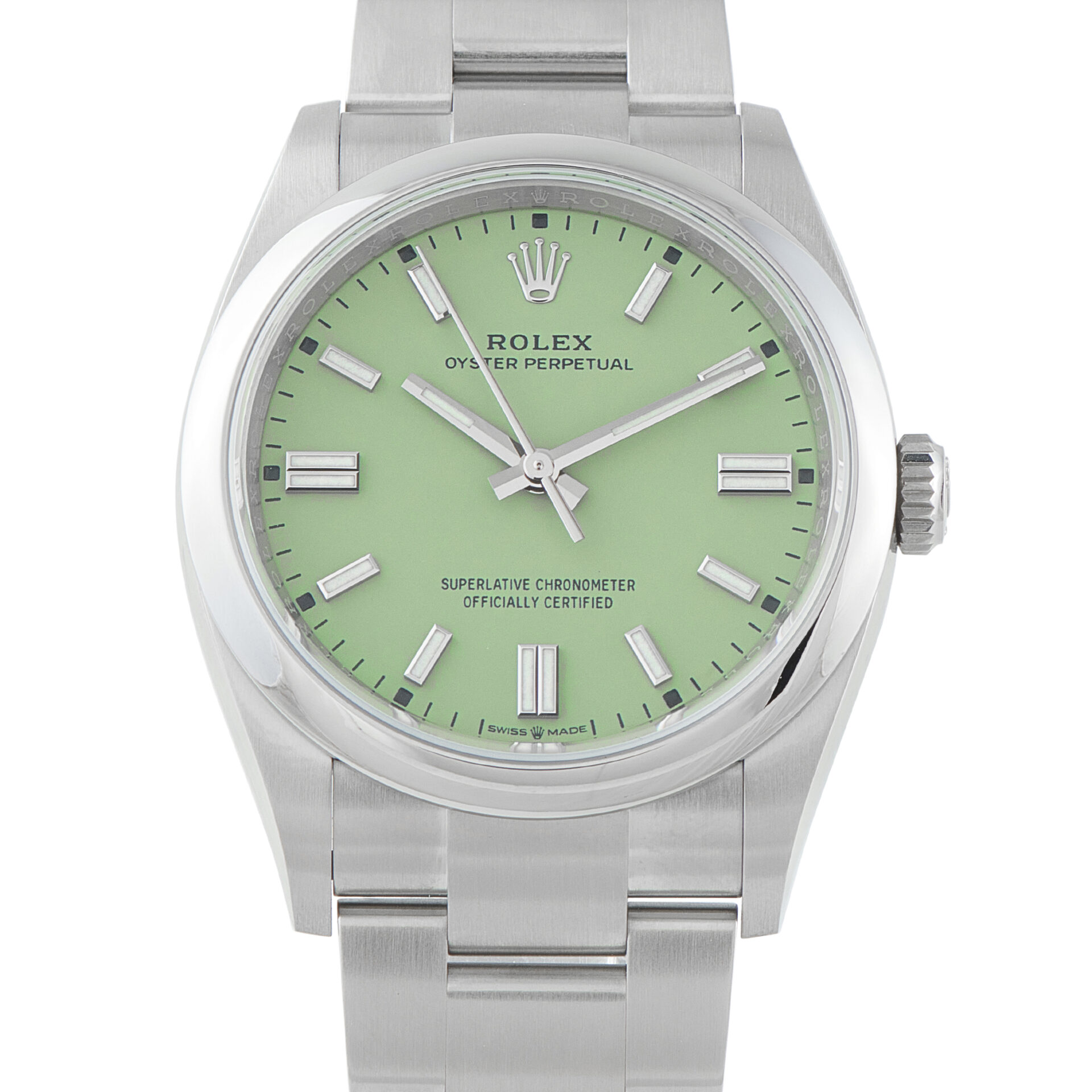 Rolex Oyster Perpetual 36 Pistachio Dial Steel Watch 126000