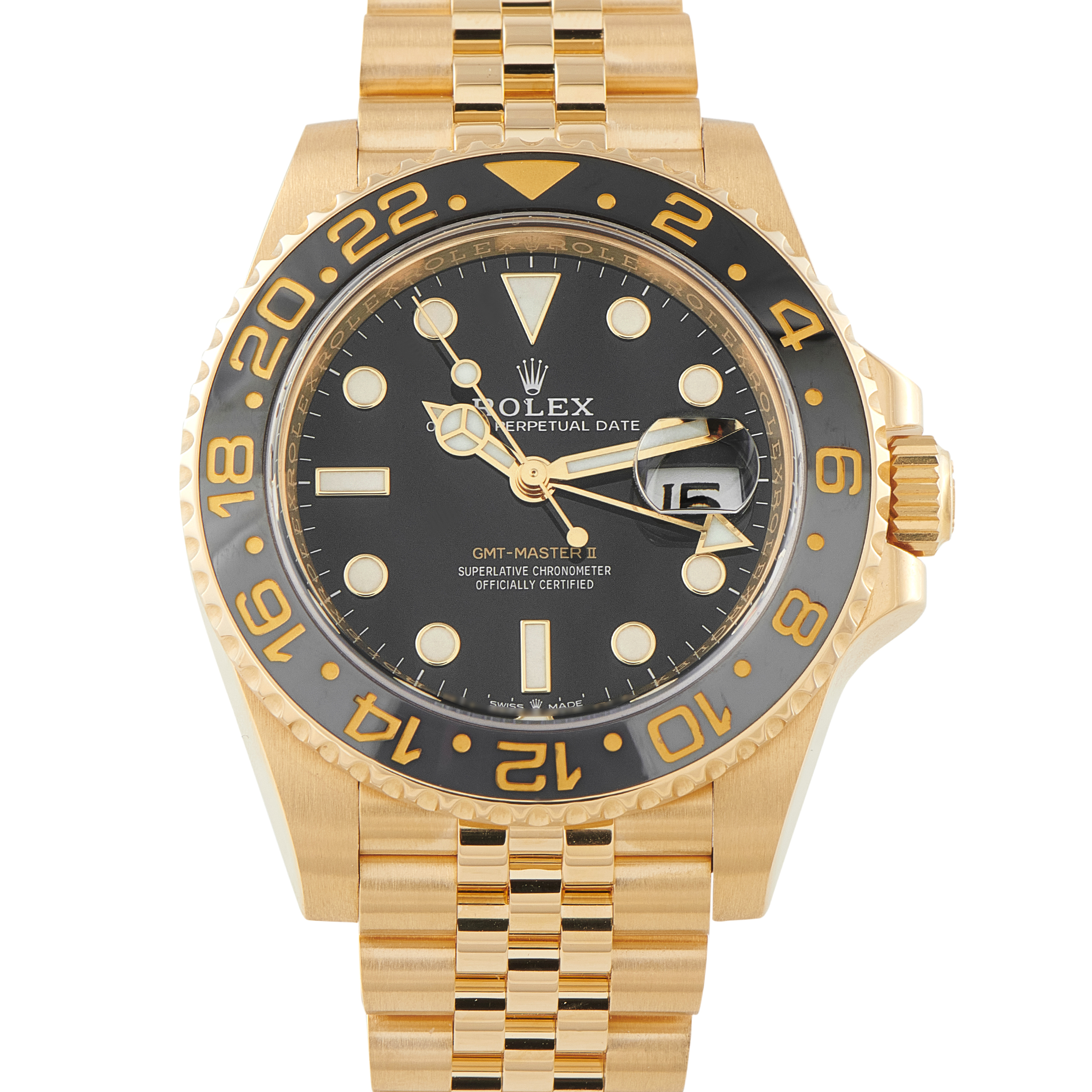 Rolex GMT-Master II Yellow Gold Jubilee Watch 126718GRNR