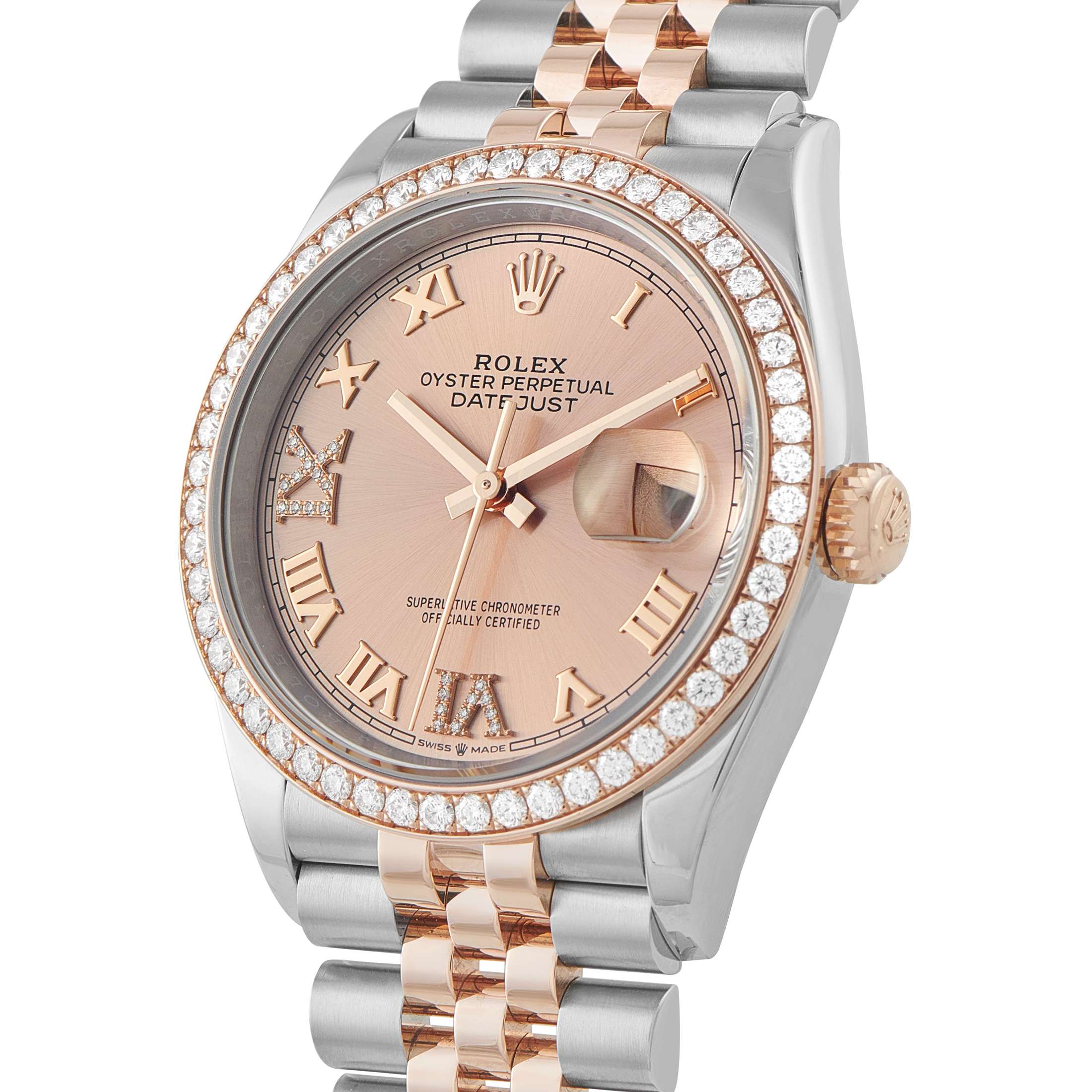 Rolex Datejust 36 Diamond Rosé Dial Two-Tone Jubilee Watch 126281RBR - Image 2