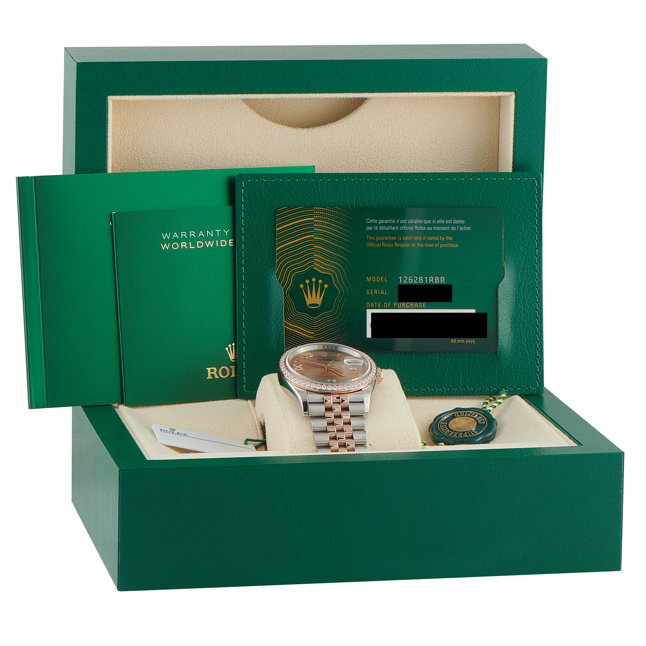 Rolex Datejust 36 Diamond Rosé Dial Two-Tone Jubilee Watch 126281RBR - Image 5