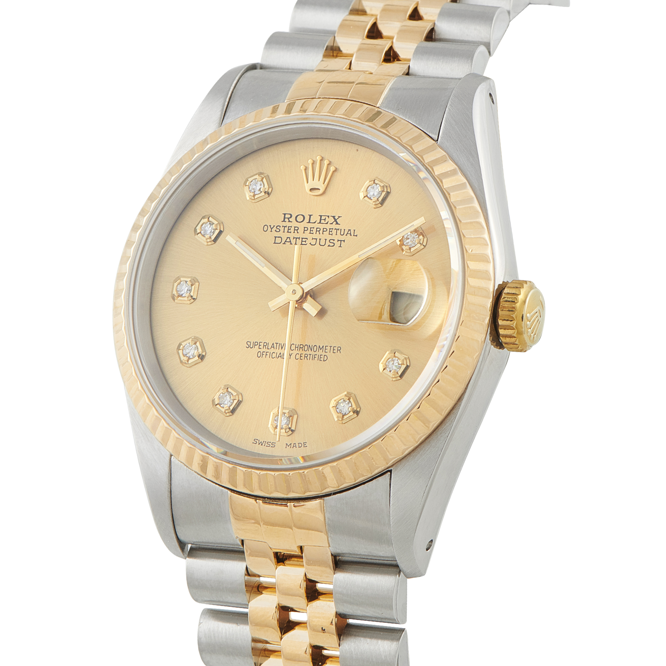 Rolex Datejust 36 Champagne Dial Two Tone Jubilee Watch 16233 - Image 2