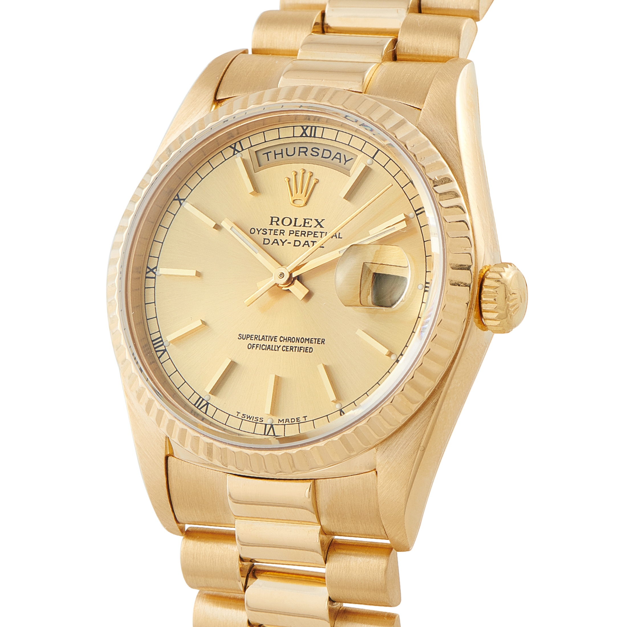 Rolex Day-Date Champagne Dial Yellow Gold President Watch 18238 - Image 2