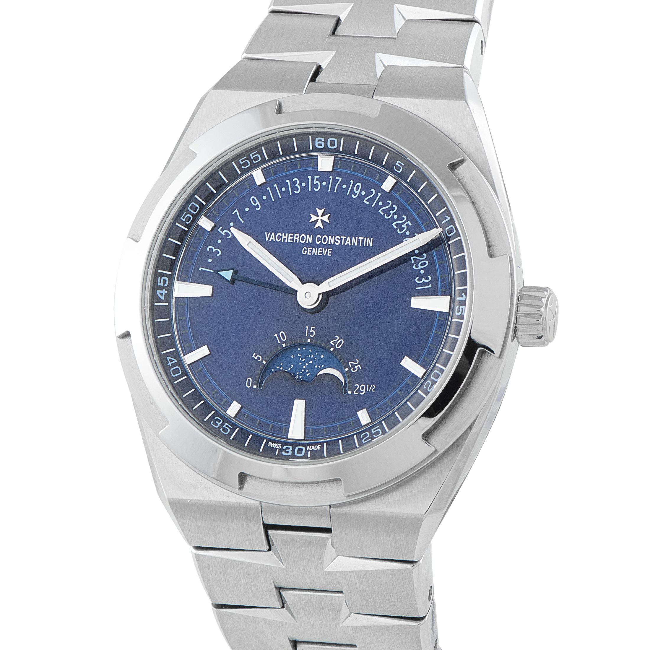 Vacheron Constantin Overseas Moon Phase Retrograde Date Steel Watch 4000V/210A-B911 x40ac911 - Image 2