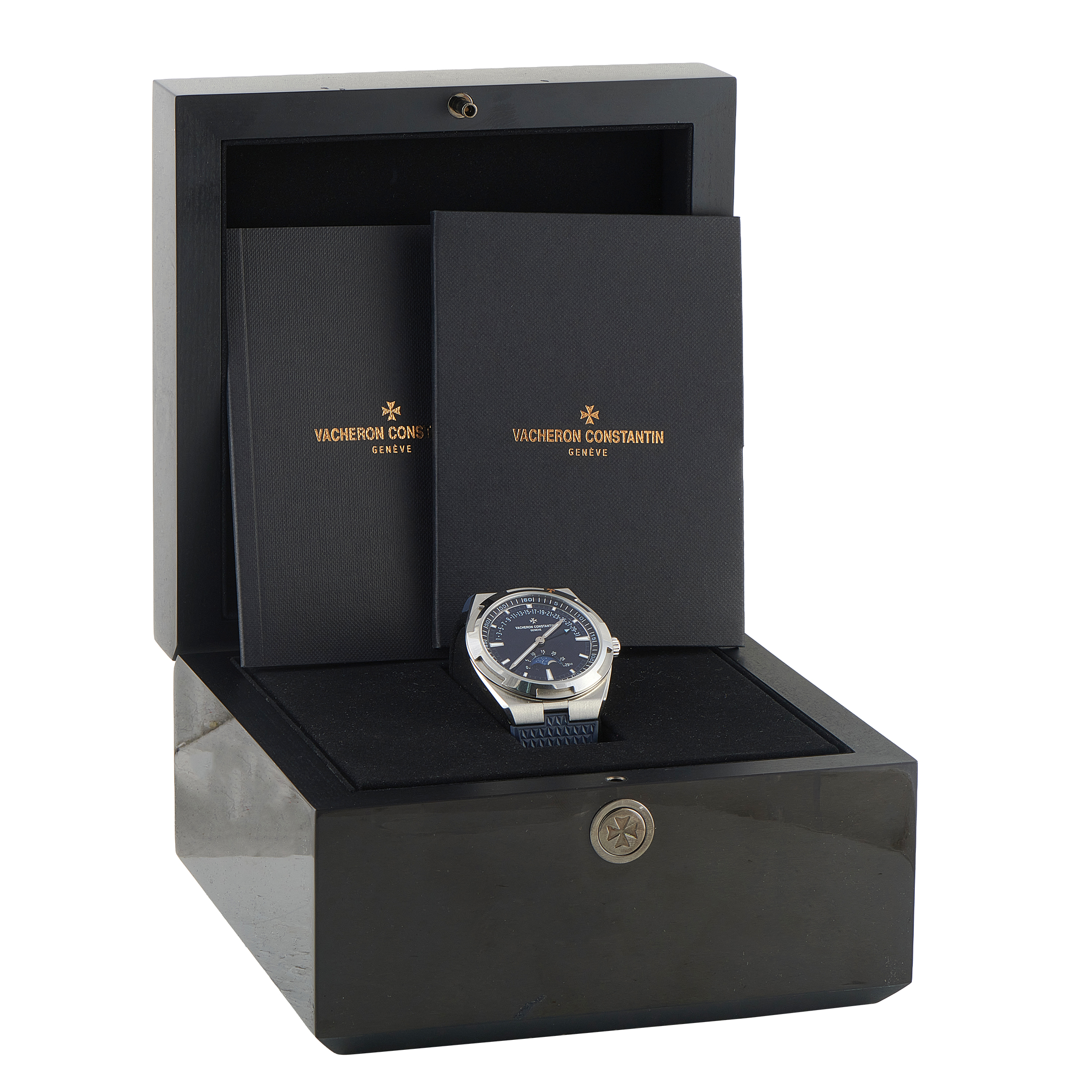 Vacheron Constantin Overseas Moon Phase Retrograde Date Steel Watch 4000V/210A-B911 x40ac911 - Image 5