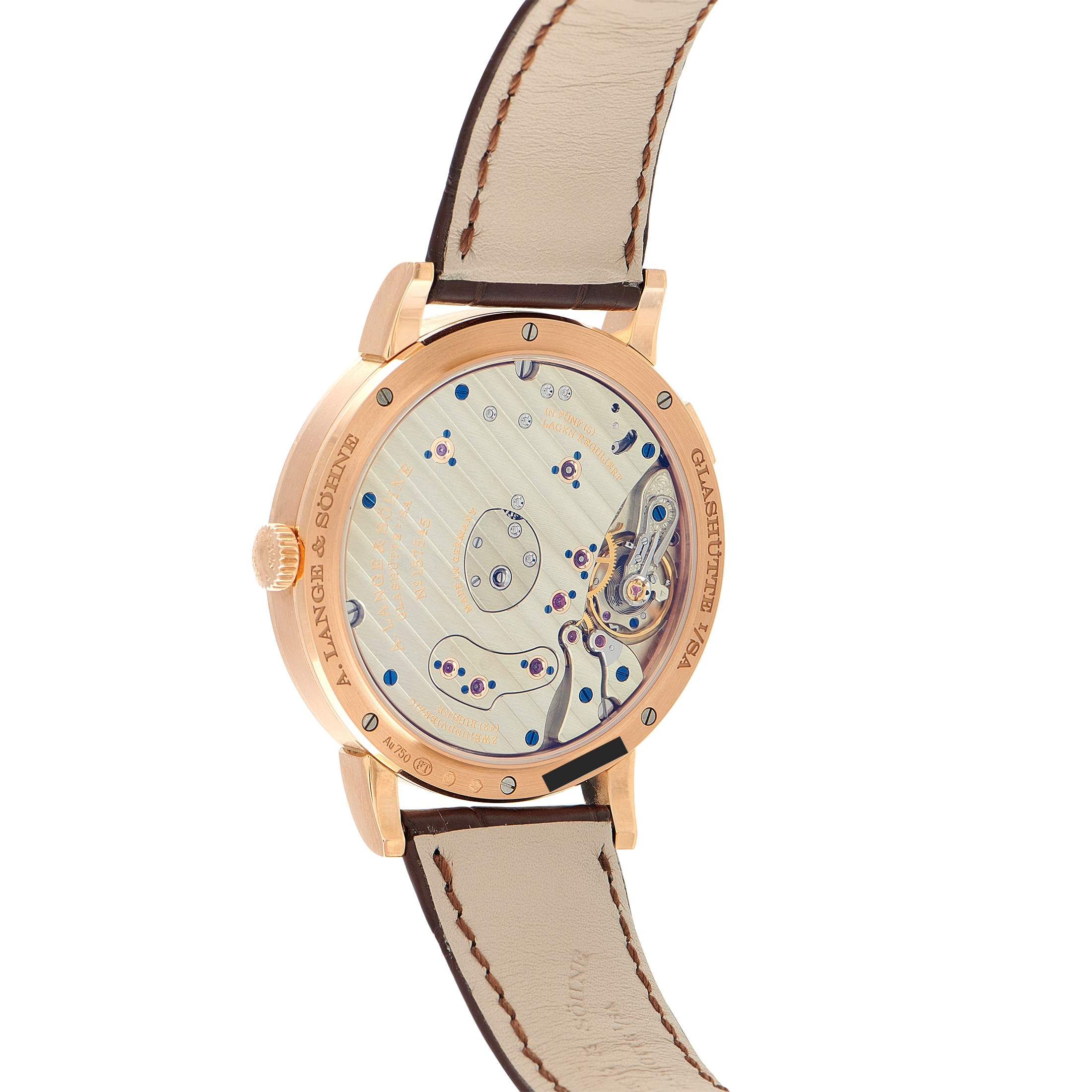 A. Lange & Sohne Grand Lange 1 Solid Silver Dial Rose Gold Watch 137.003 - Image 3