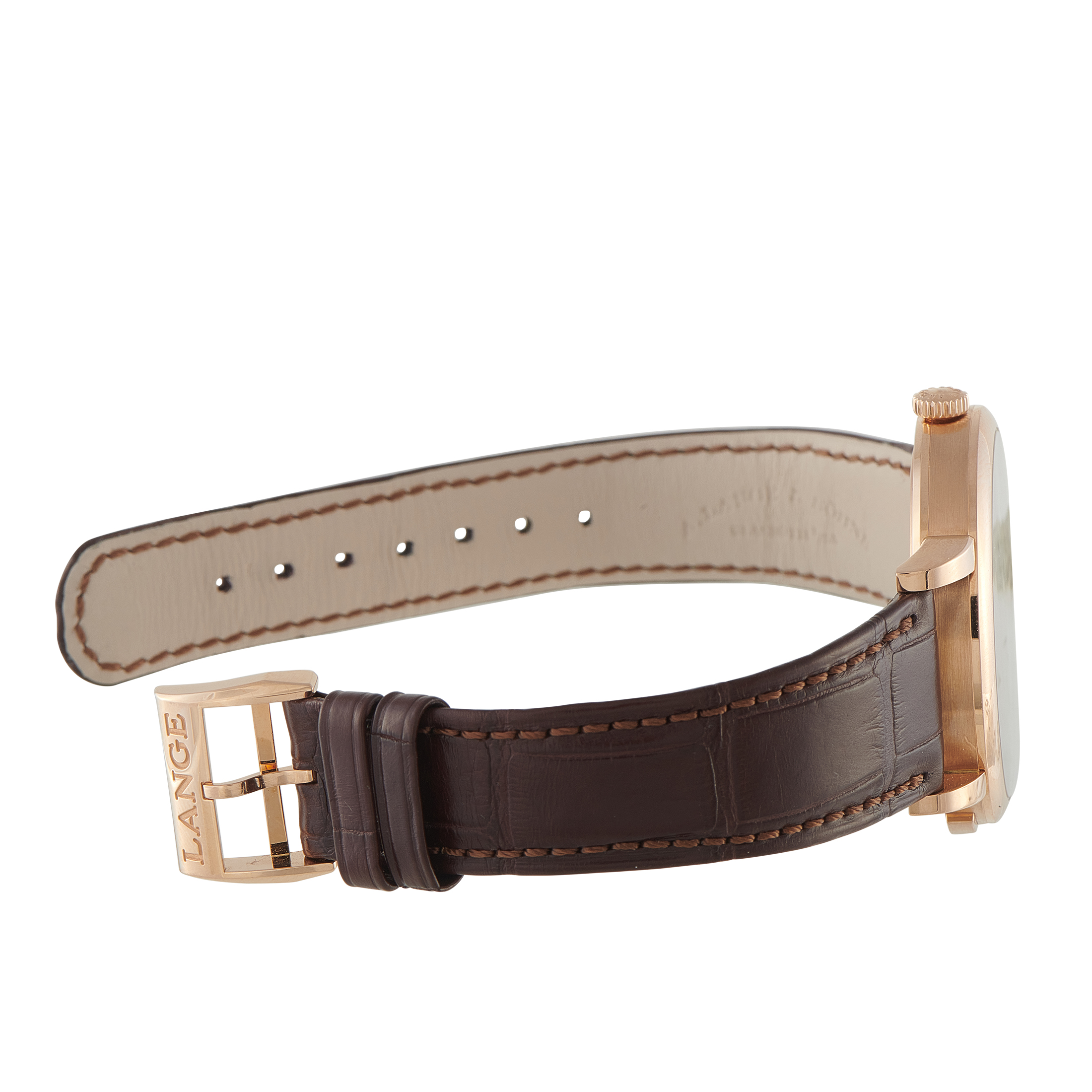 A. Lange & Sohne Grand Lange 1 Solid Silver Dial Rose Gold Watch 137.003 - Image 4