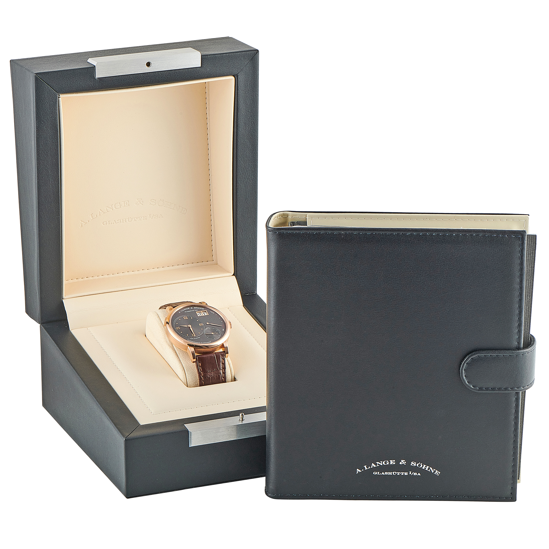 A. Lange & Sohne Grand Lange 1 Solid Silver Dial Rose Gold Watch 137.003 - Image 5