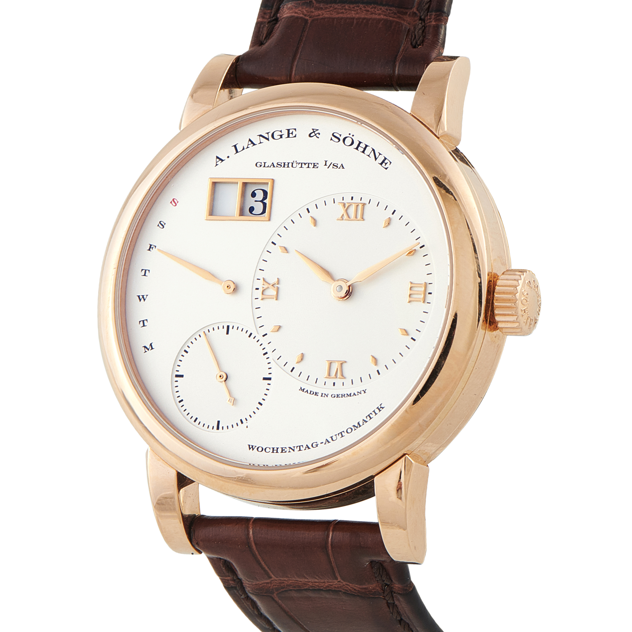 A. Lange & Sohne Lange 1 Daymatic Rose Gold Watch 320.032 - Image 2
