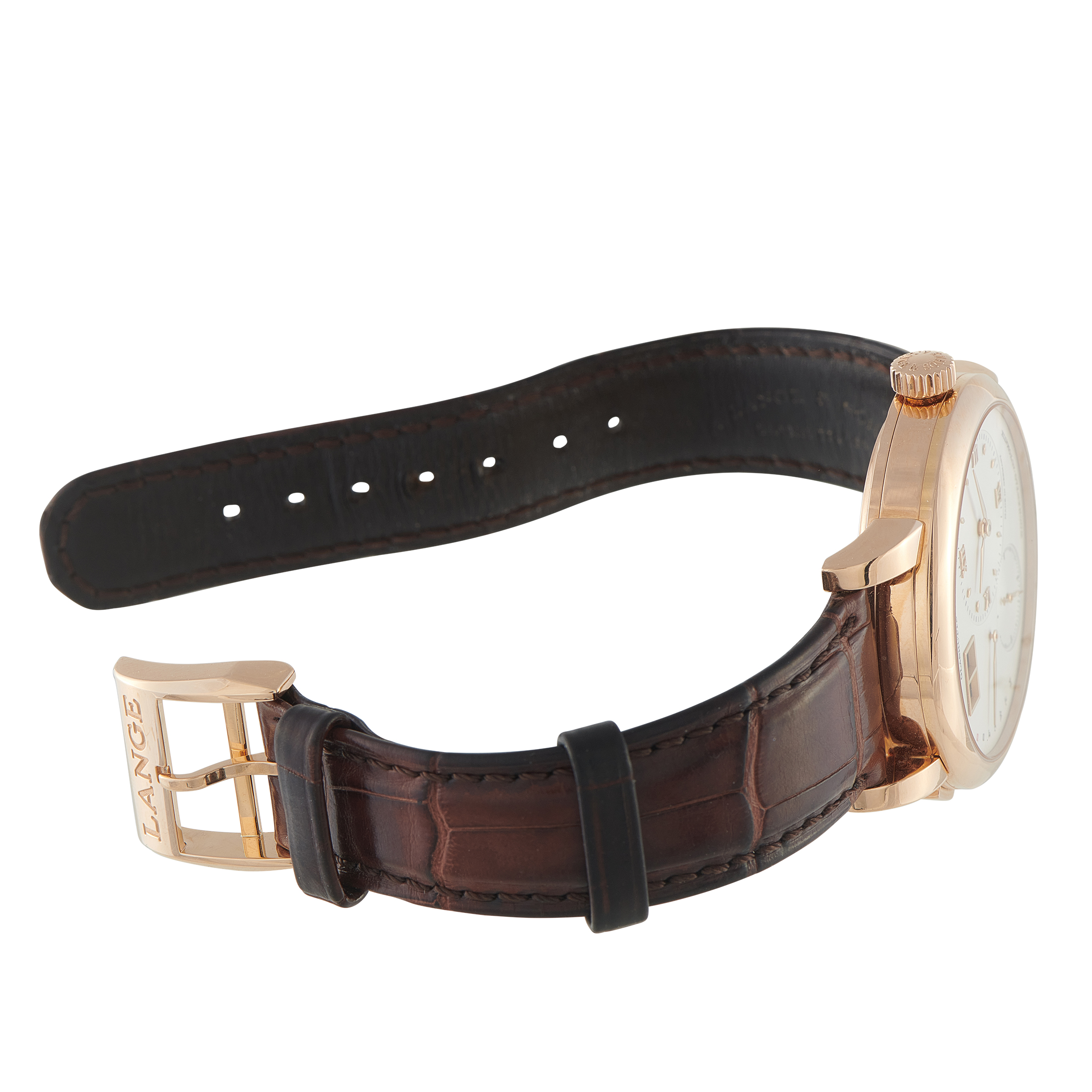 A. Lange & Sohne Lange 1 Daymatic Rose Gold Watch 320.032 - Image 4
