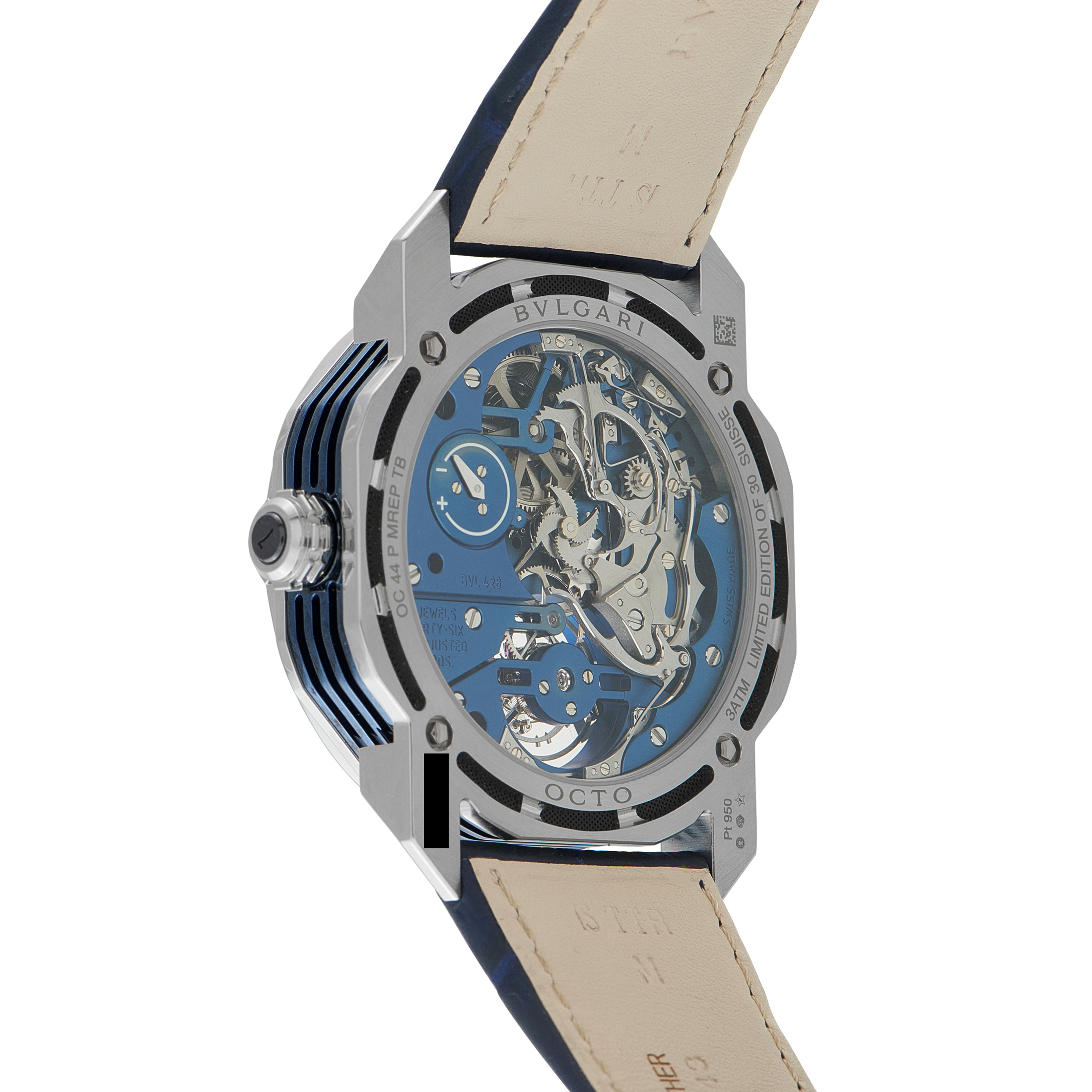 Bvlgari Octo Roma Blue Carillon Tourbillon Limited Edition Platinum Watch 103627 - Image 3