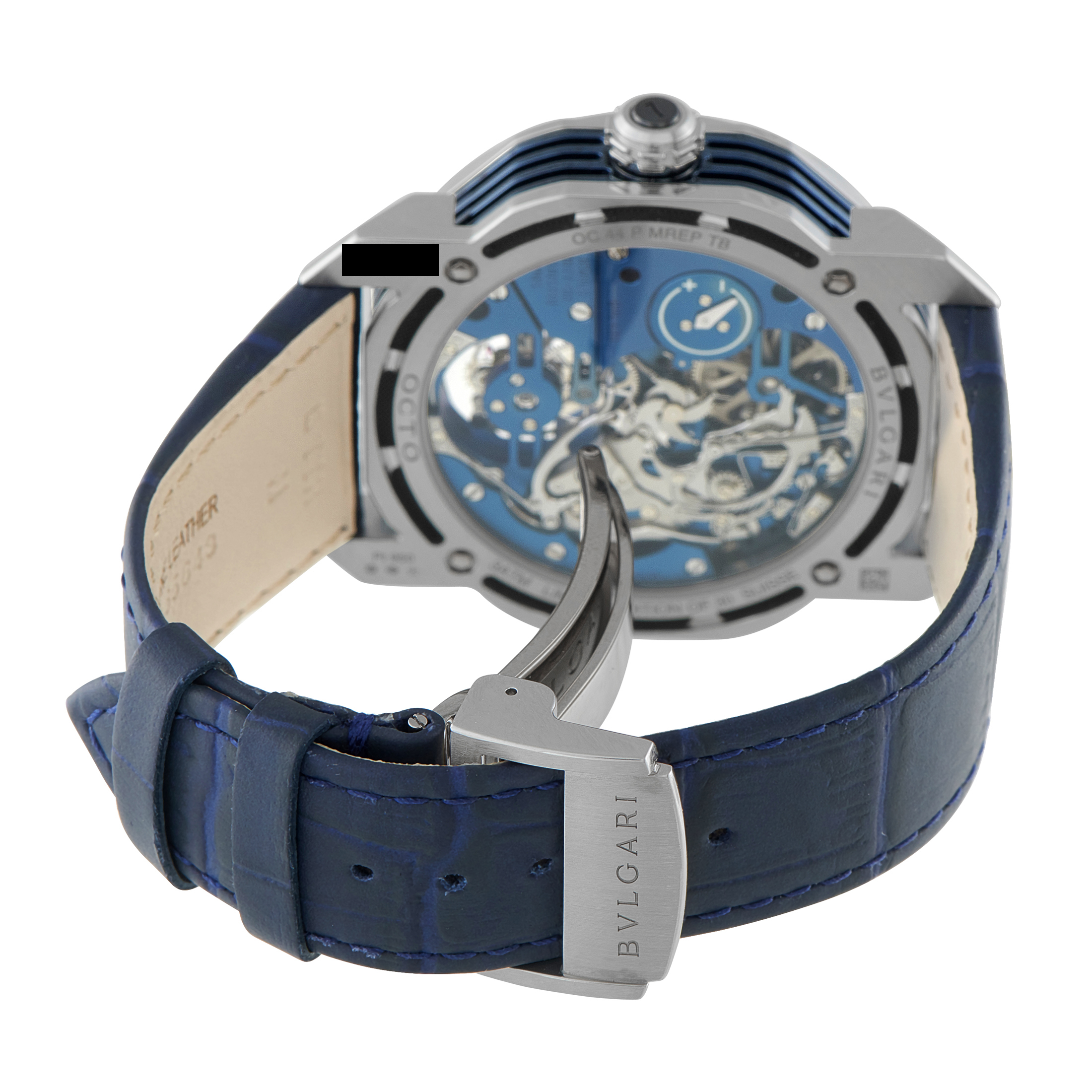 Bvlgari Octo Roma Blue Carillon Tourbillon Limited Edition Platinum Watch 103627 - Image 4