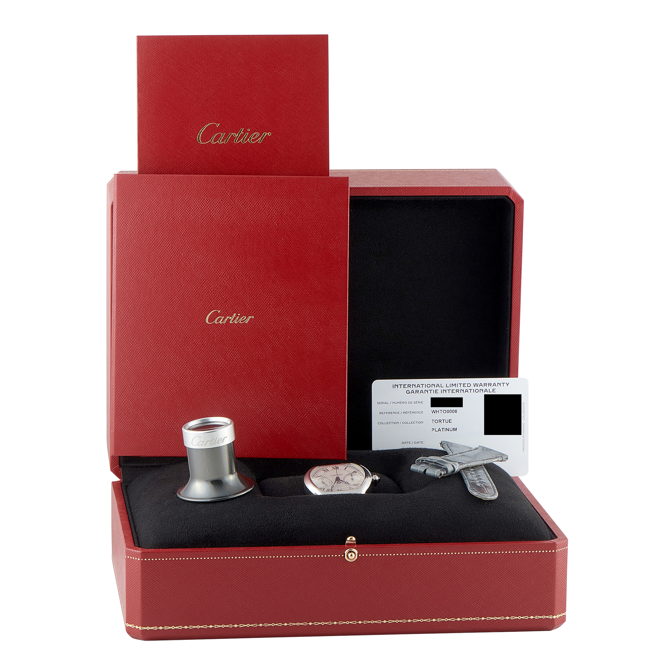 Cartier Privé Tortue Platinum Watch whto0008 - Image 5