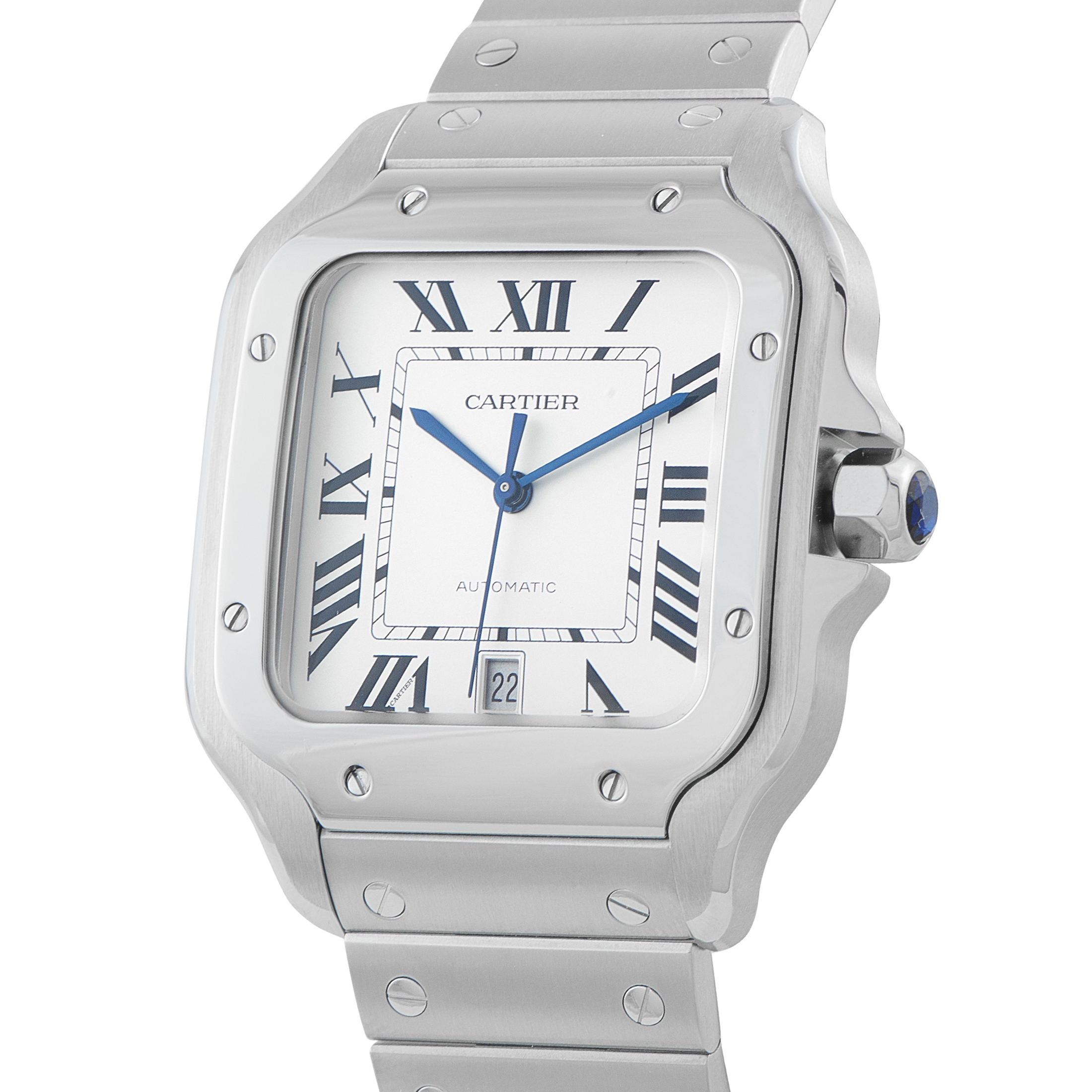 Cartier Santos Large Model Steel Watch WSSA0018 - Image 2
