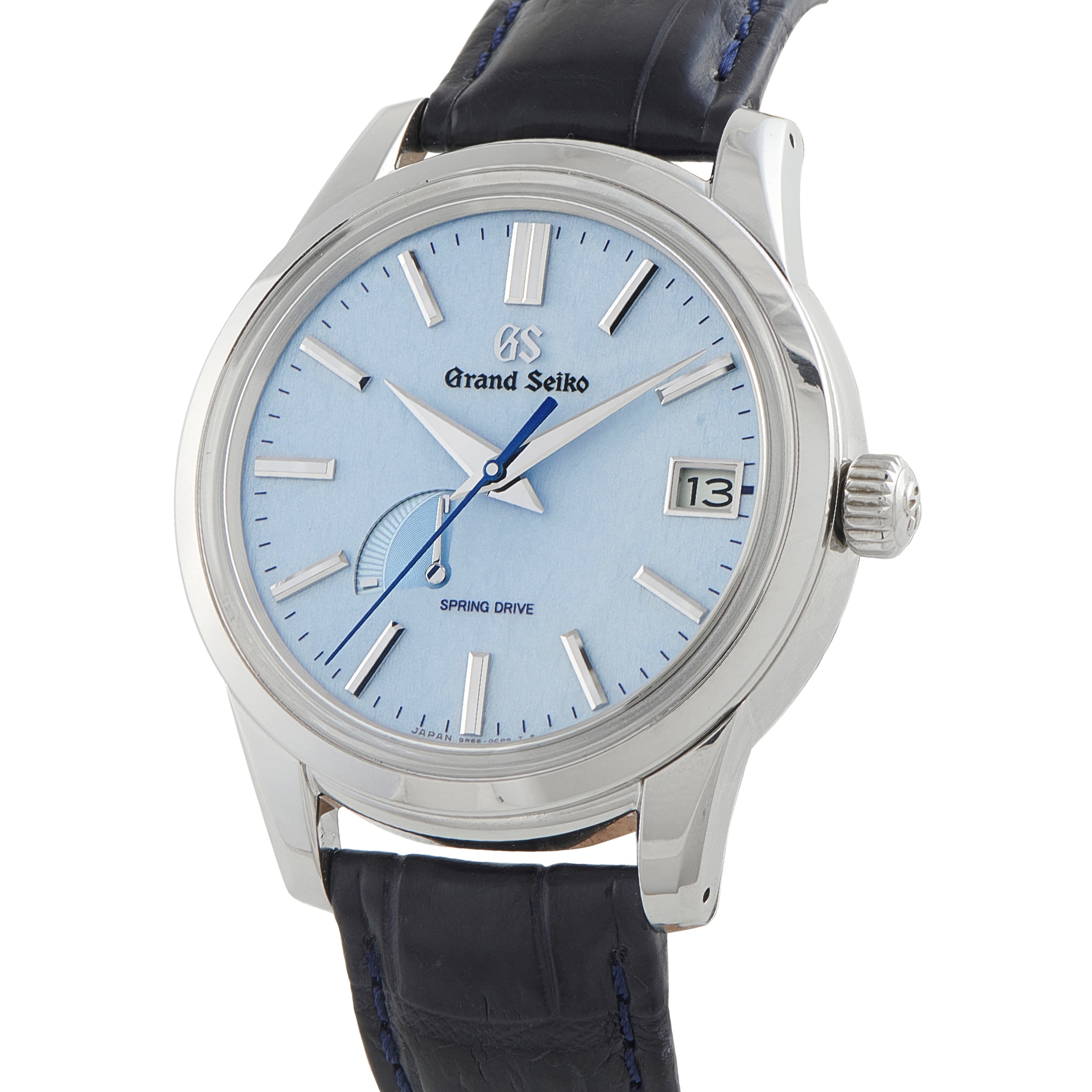 Grand Seiko Spring Drive Blue Skyflake Steel Watch SBGA407 - Image 2