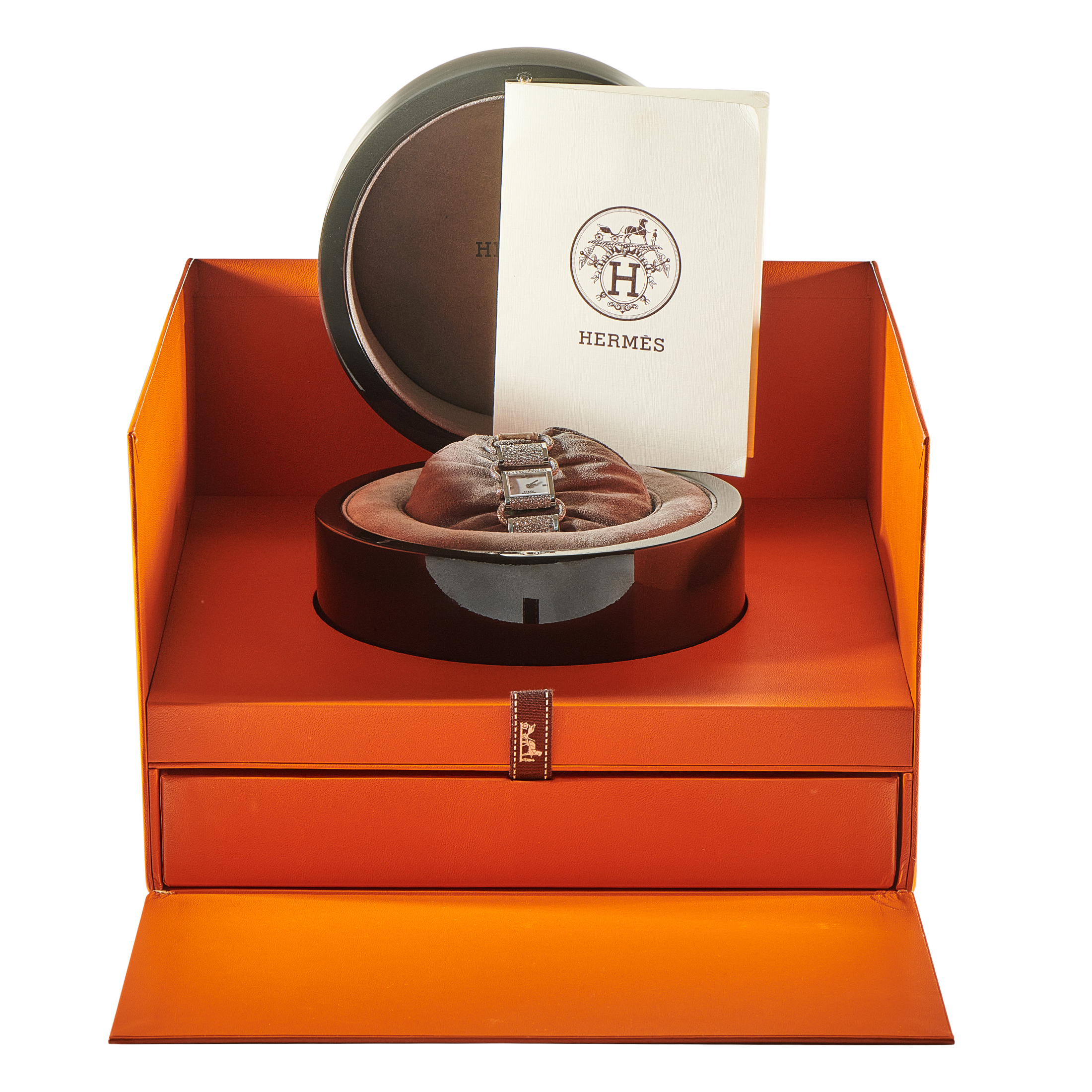 Hermes Klikti Diamond and White Gold Watch LL1.294 - Image 5