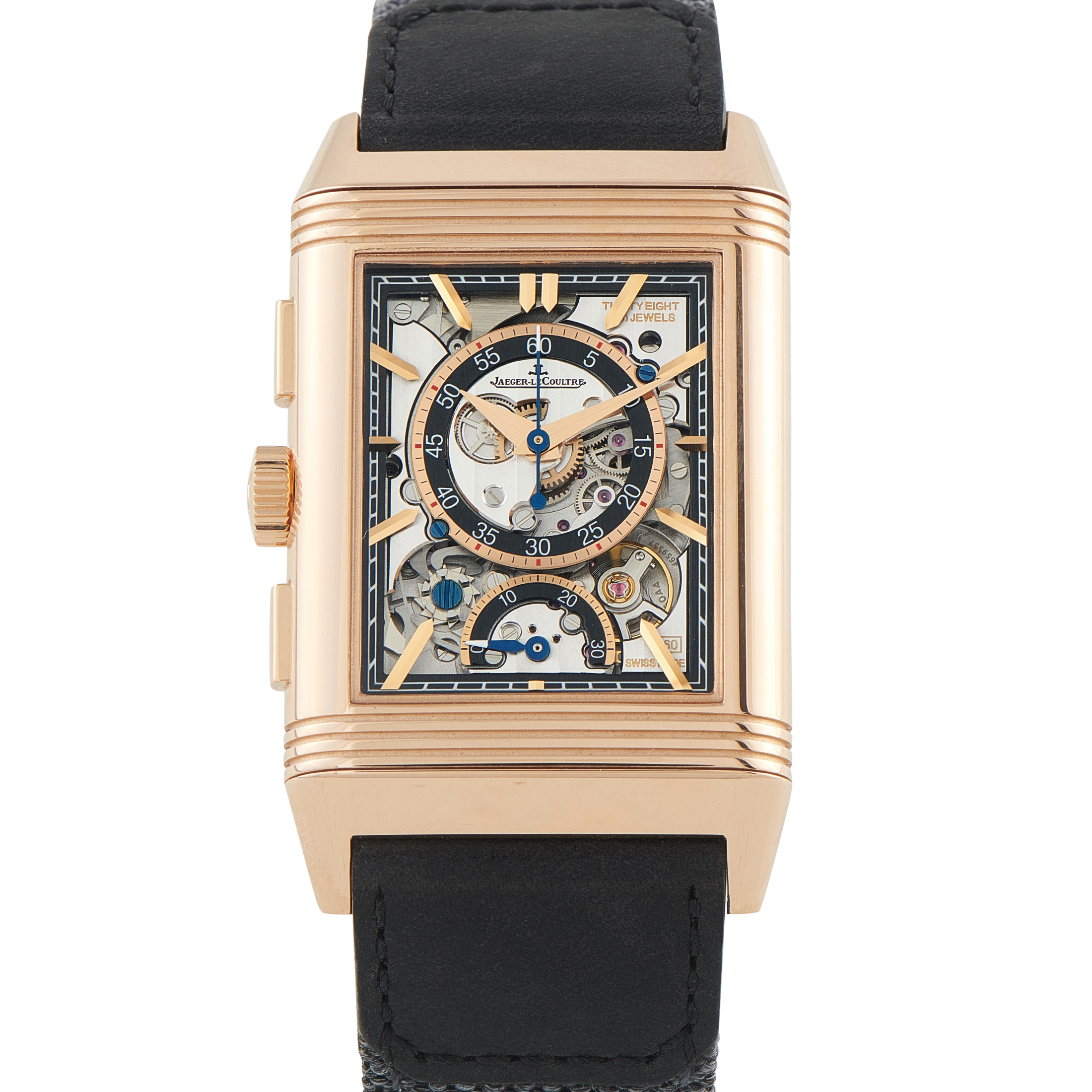 シャロウ Jaeger-LeCoultre Reverso Tribute Chronograph Rose Gold Watch