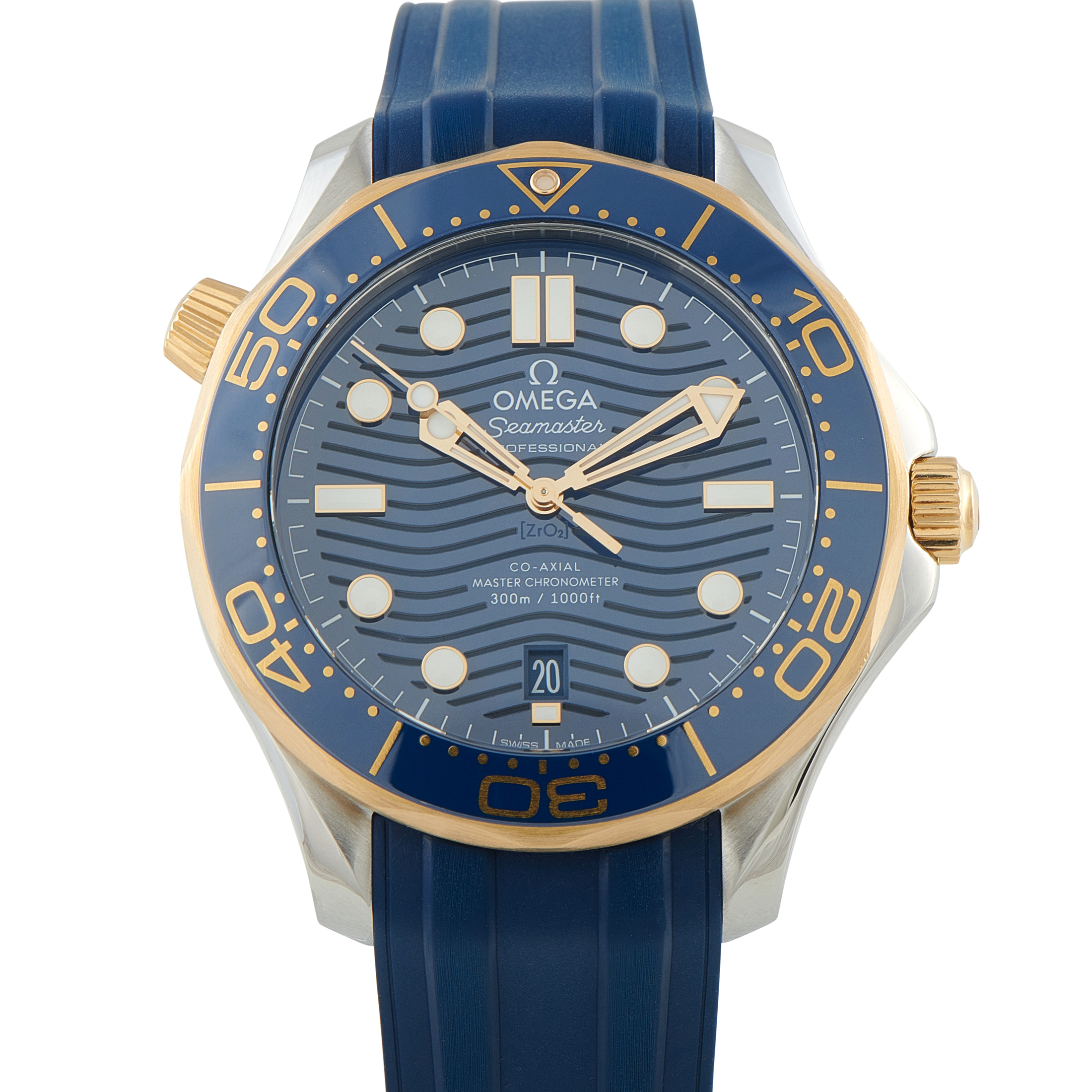 Omega Seamaster Diver 300M Steel and Yellow Gold Watch 210.22.42.20.03.001